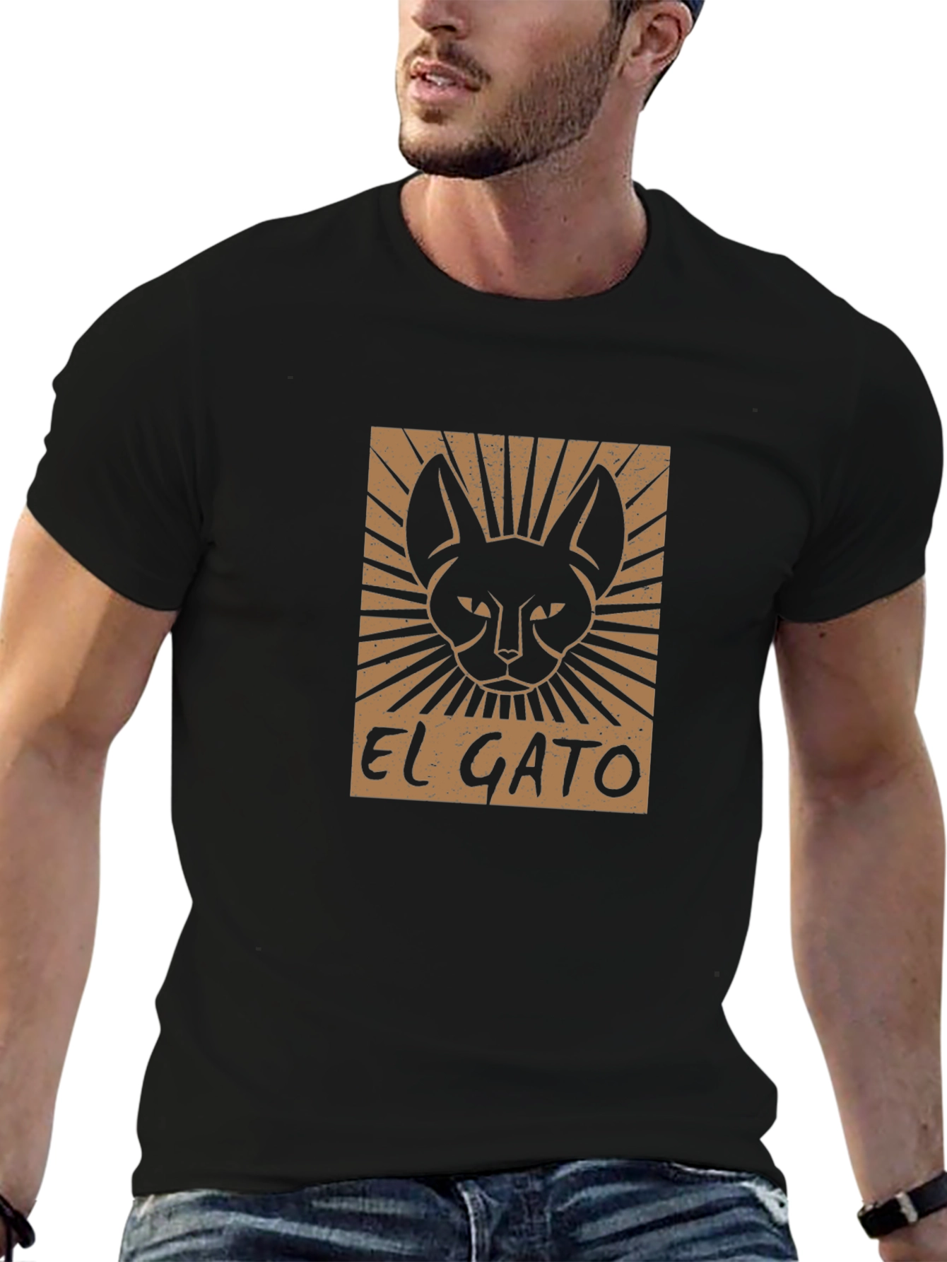 El Gato Graphic Tee - Retro Cat Lover T-Shirt