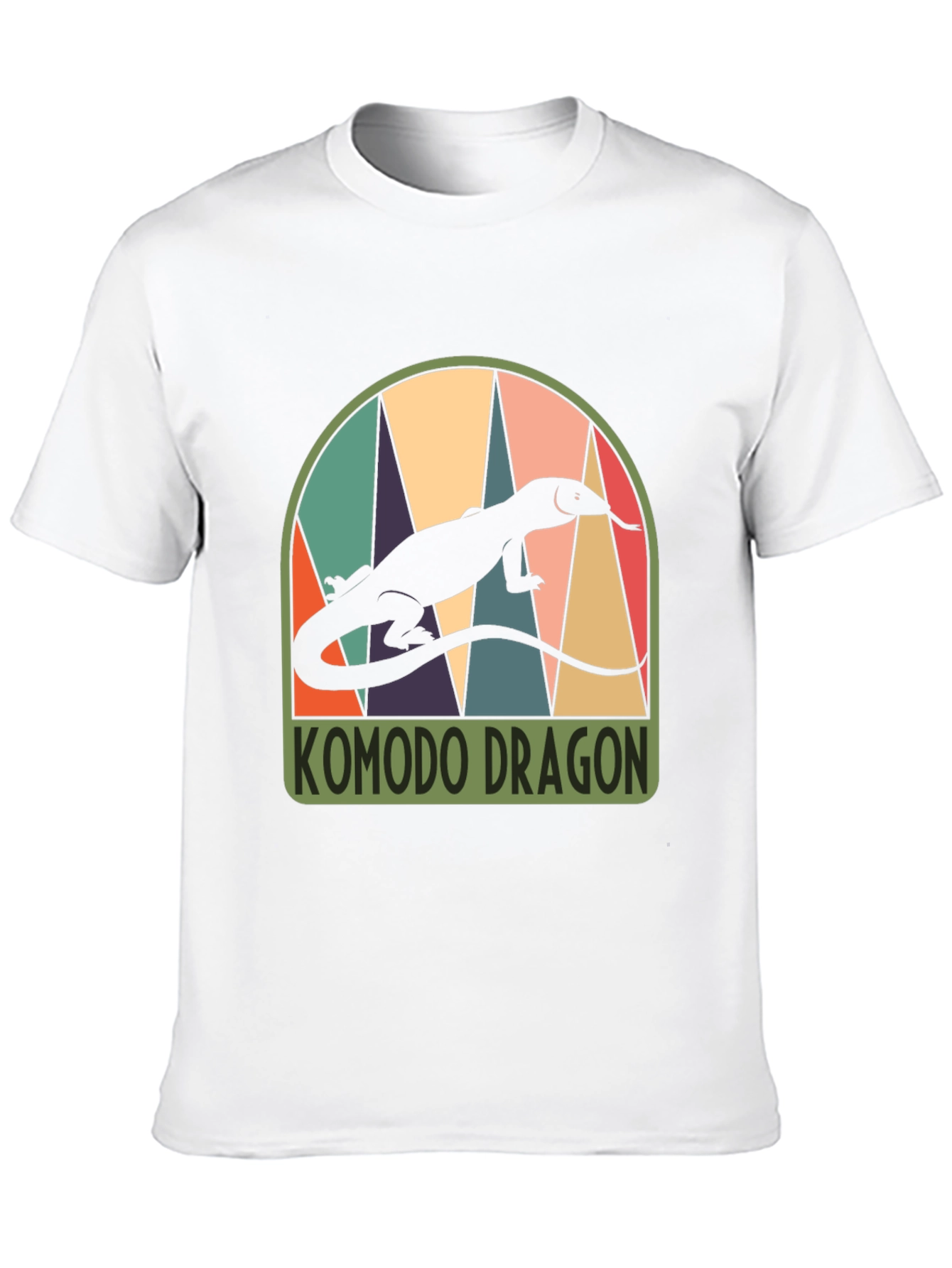 Komodo Dragon Graphic T-Shirt - Retro Style