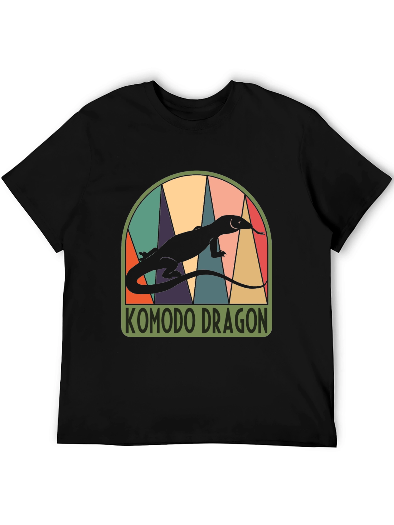 Komodo Dragon Graphic T-Shirt - Retro Style