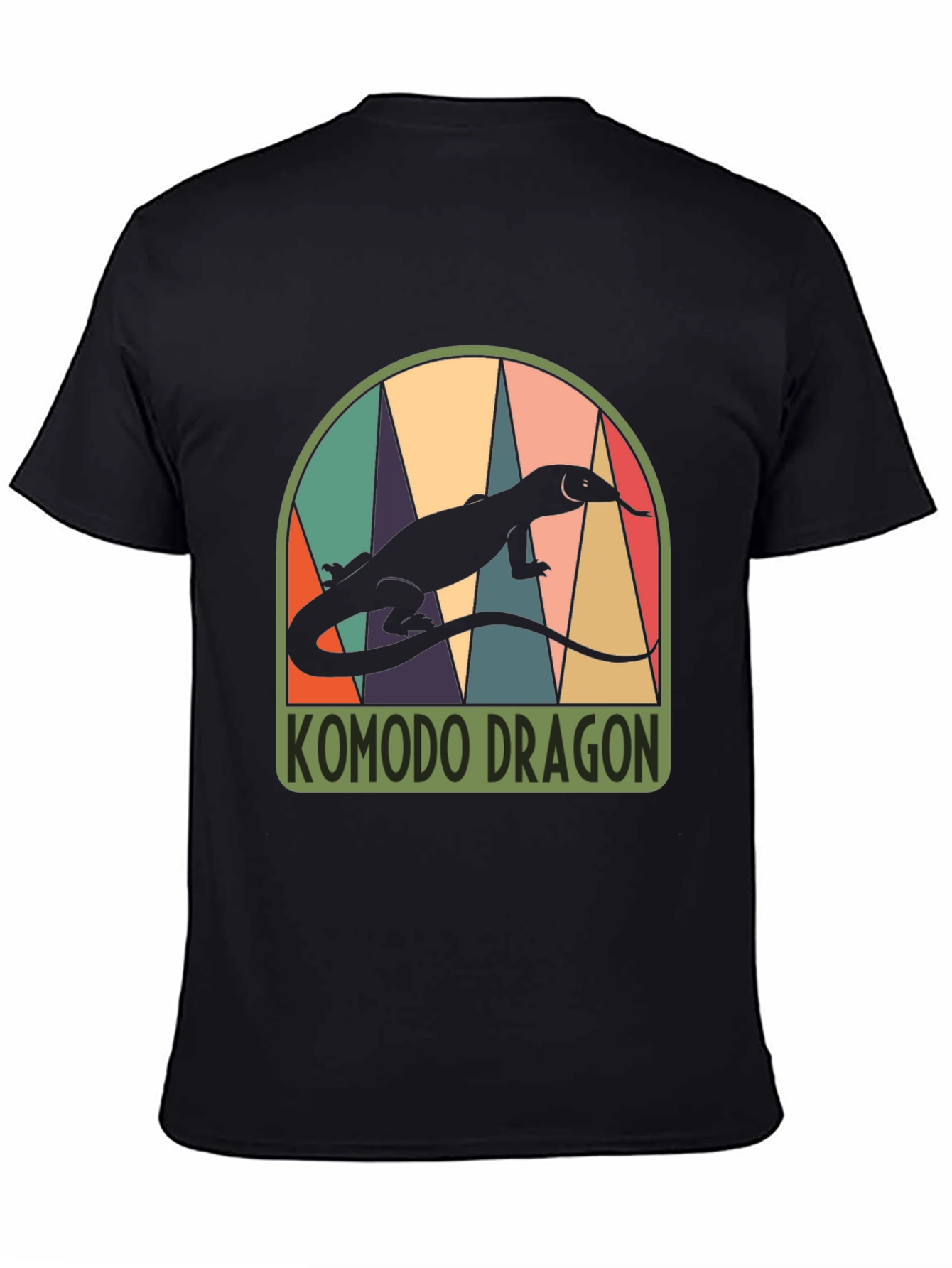 Komodo Dragon Graphic T-Shirt - Retro Style