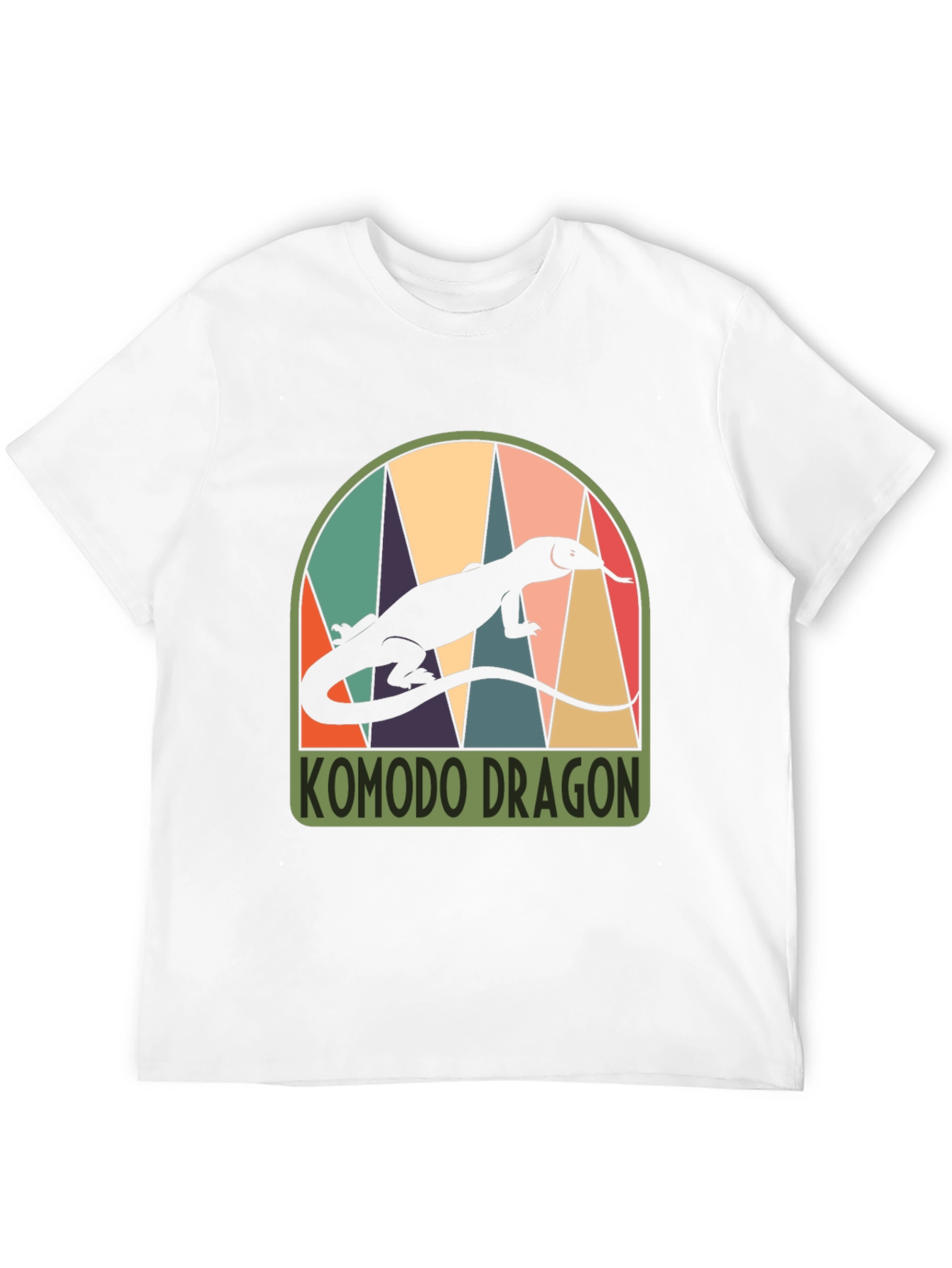 Komodo Dragon Graphic T-Shirt - Retro Style