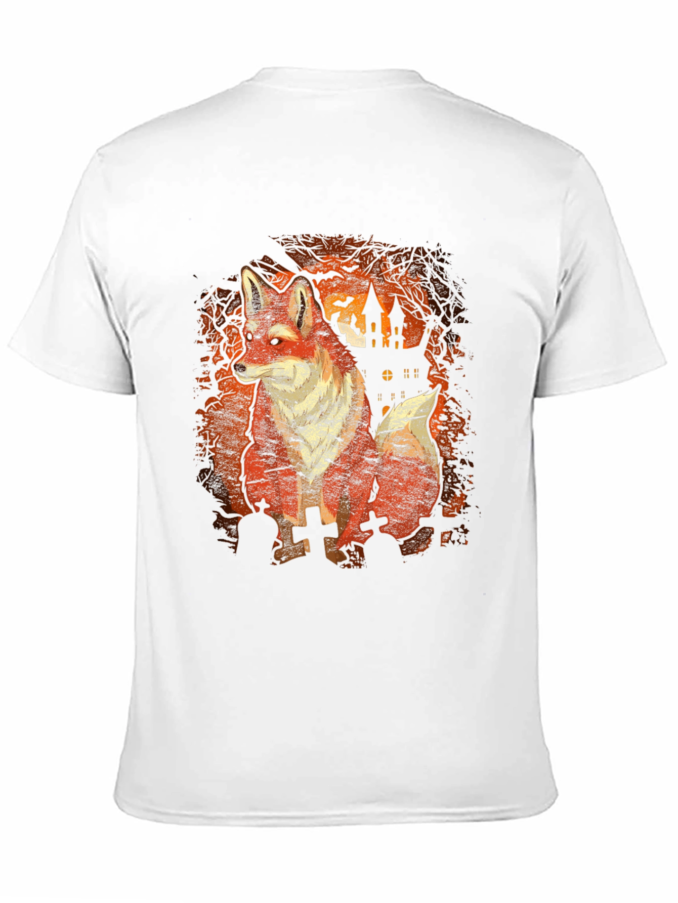 Halloween Fox Black T-Shirt