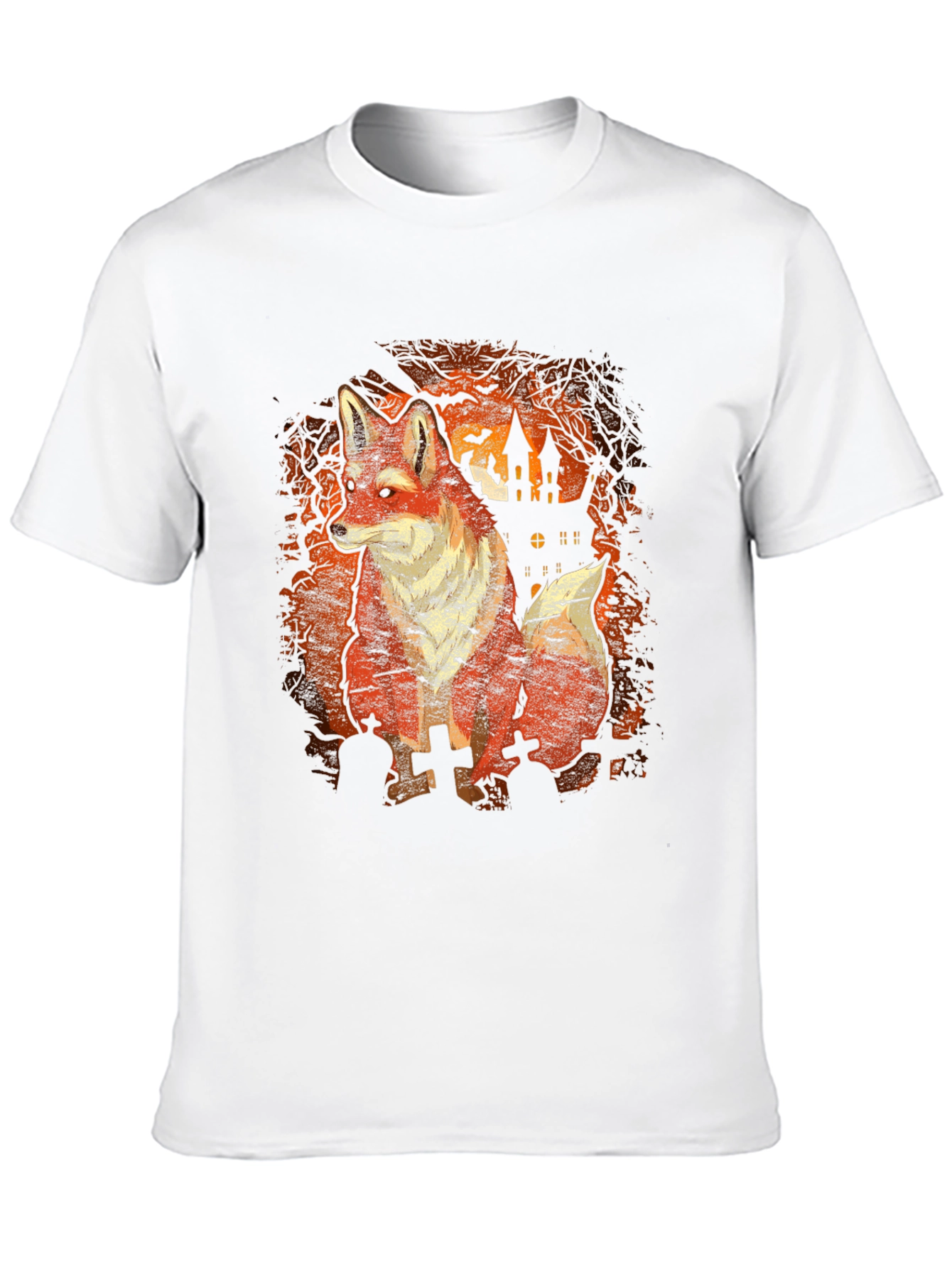 Halloween Fox Black T-Shirt
