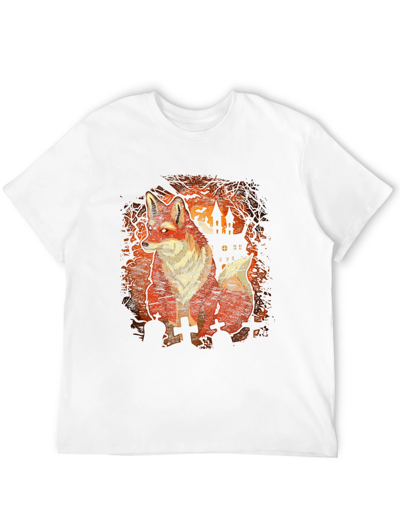Halloween Fox Black T-Shirt