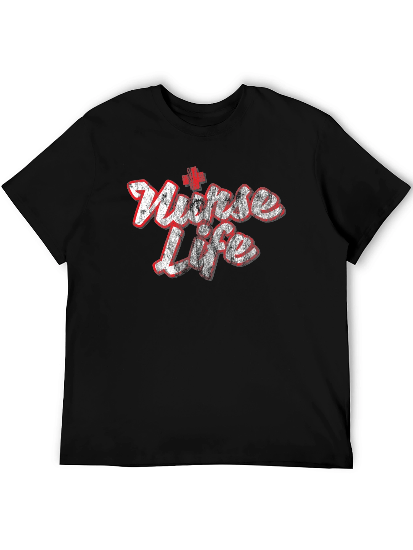 Nurse Life Graphic T-Shirt - Black