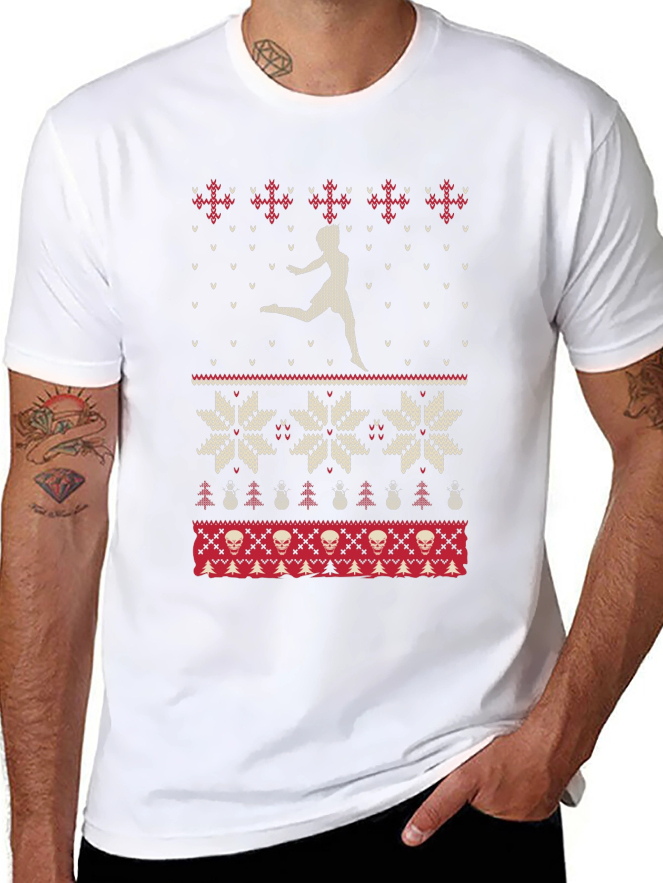 Ugly Holiday Sweater Style Graphic Tee