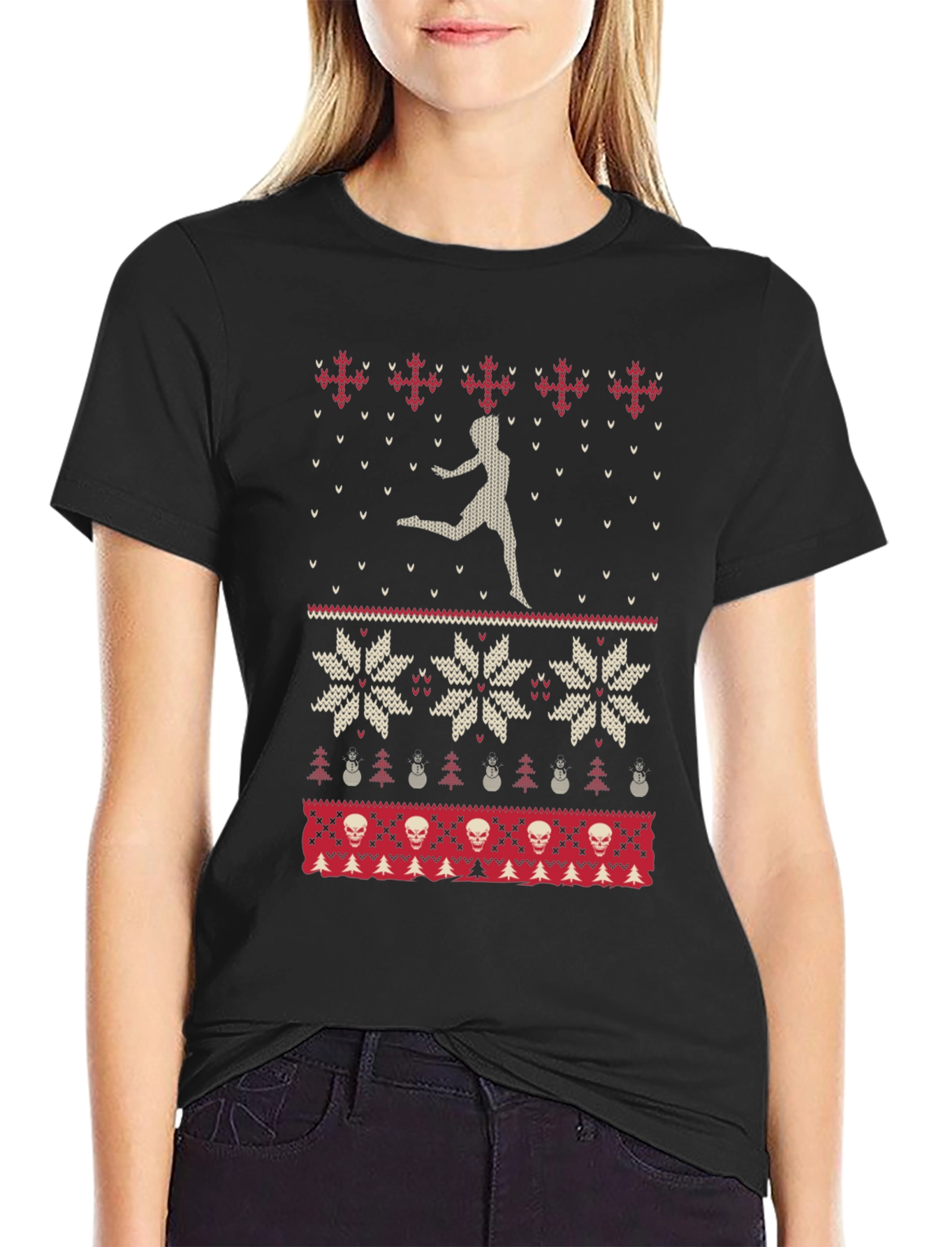 Ugly Holiday Sweater Style Graphic Tee