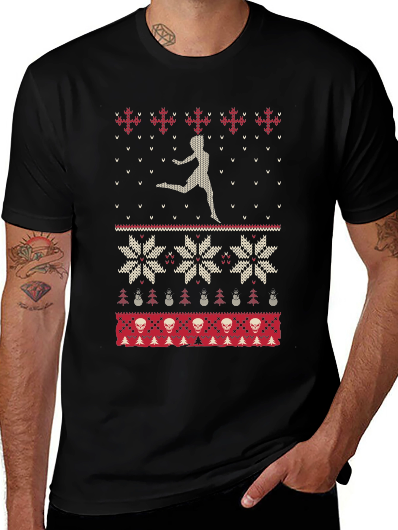 Ugly Holiday Sweater Style Graphic Tee