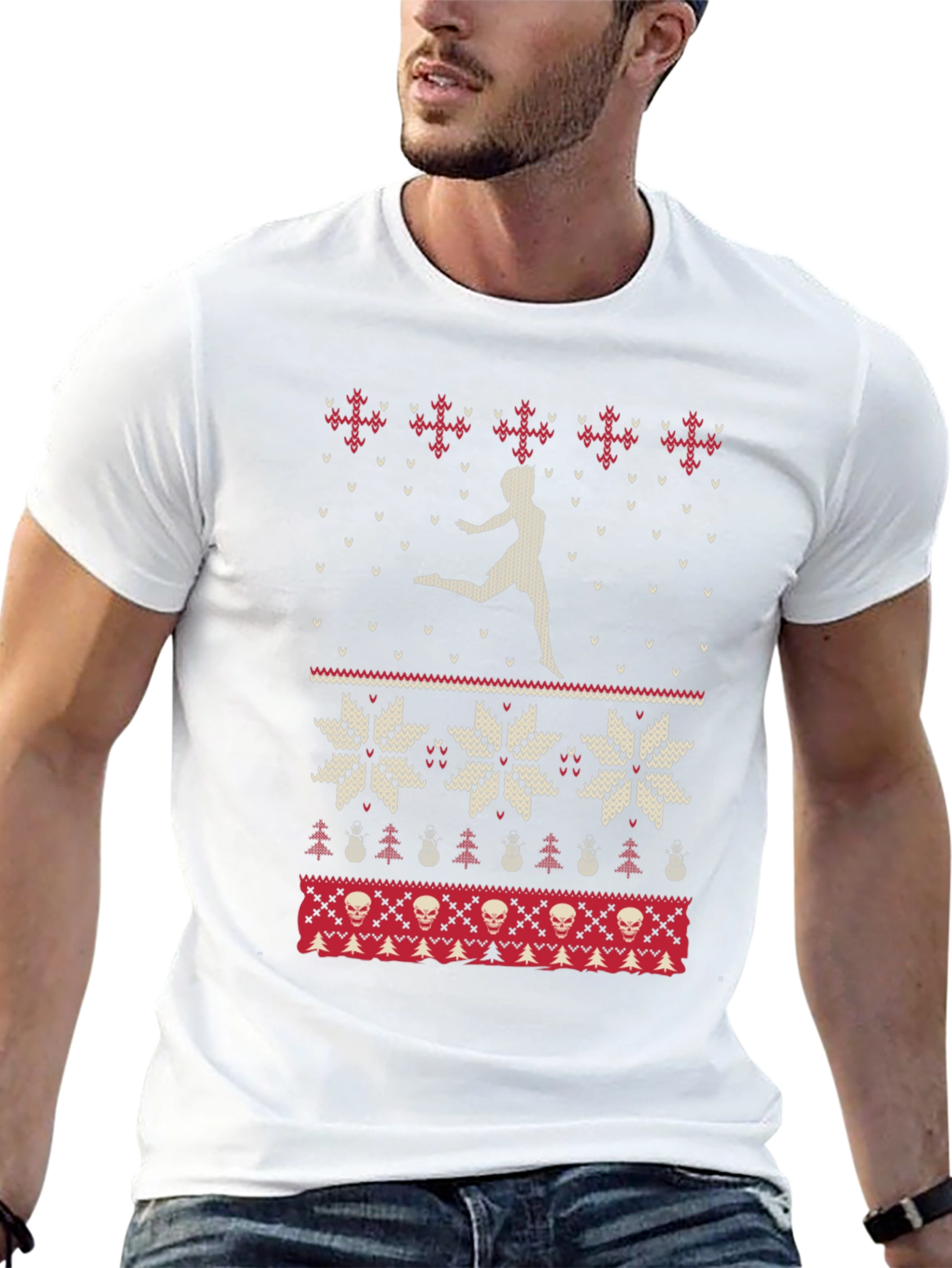 Ugly Holiday Sweater Style Graphic Tee