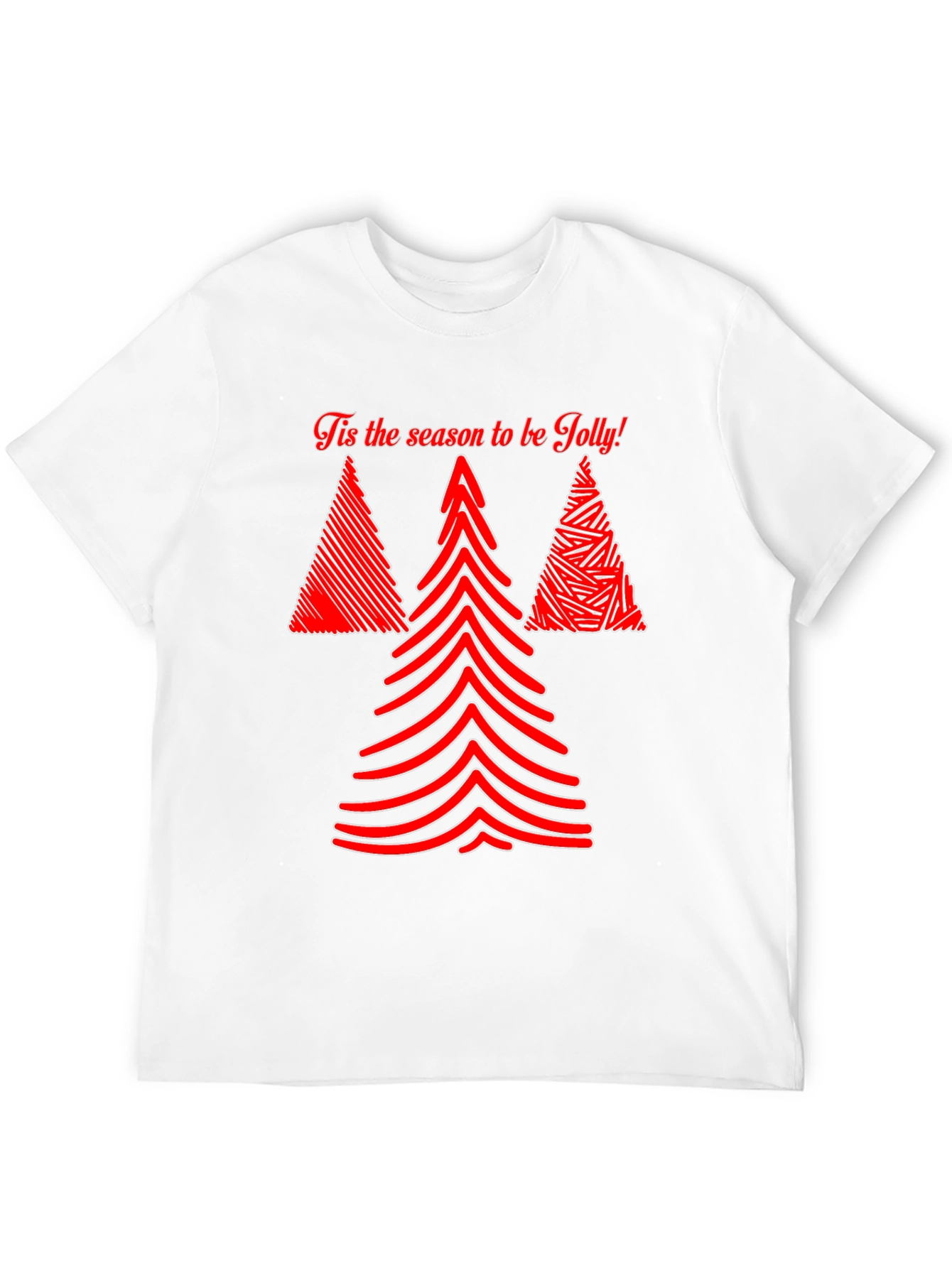 Tis the Season Jolly Christmas Tree Graphic Tee