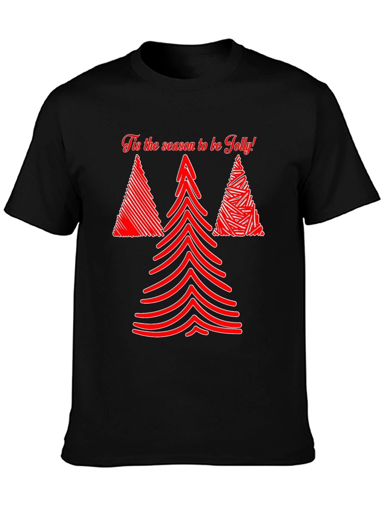 Tis the Season Jolly Christmas Tree Graphic Tee
