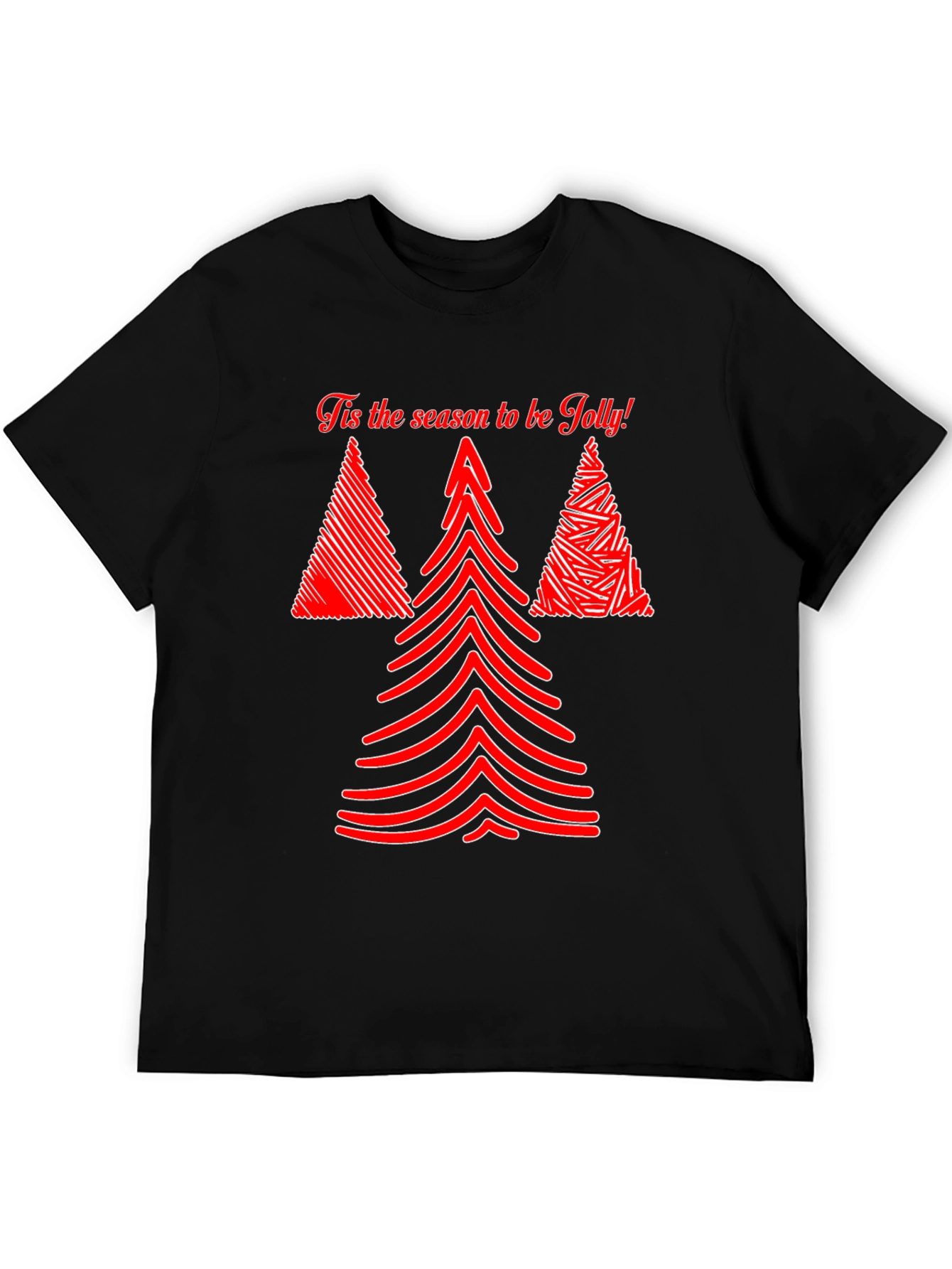 Tis the Season Jolly Christmas Tree Graphic Tee