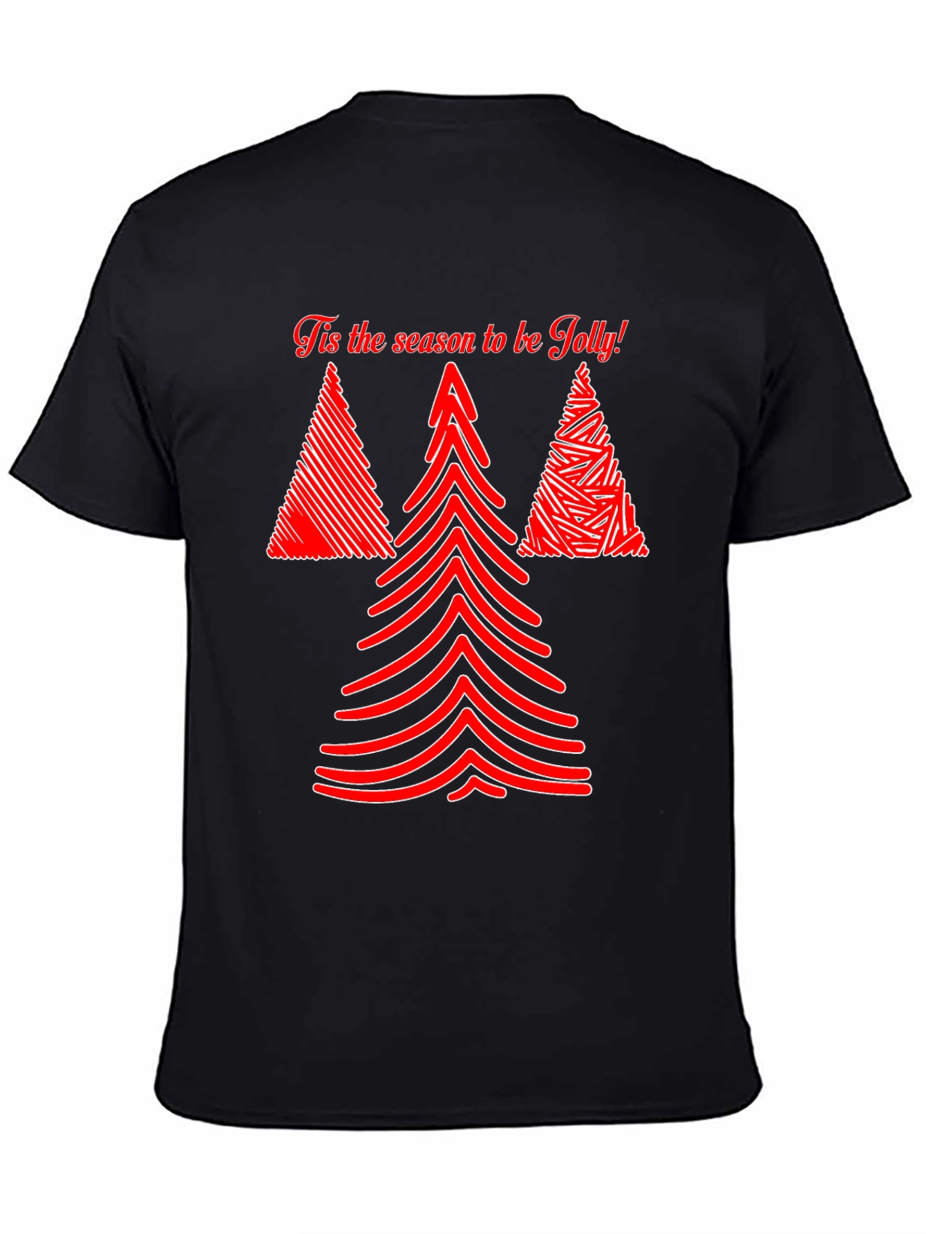 Tis the Season Jolly Christmas Tree Graphic Tee