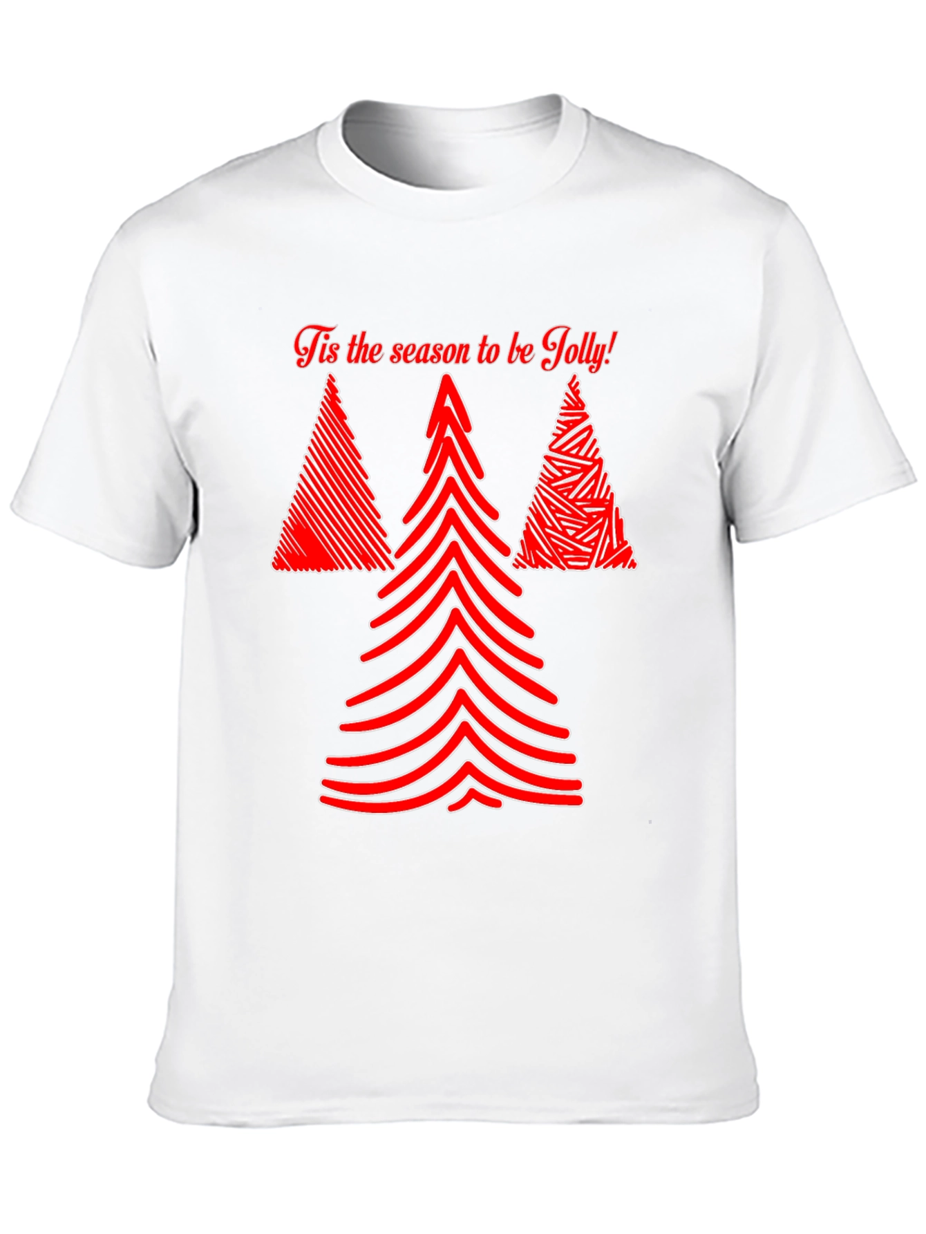 Tis the Season Jolly Christmas Tree Graphic Tee