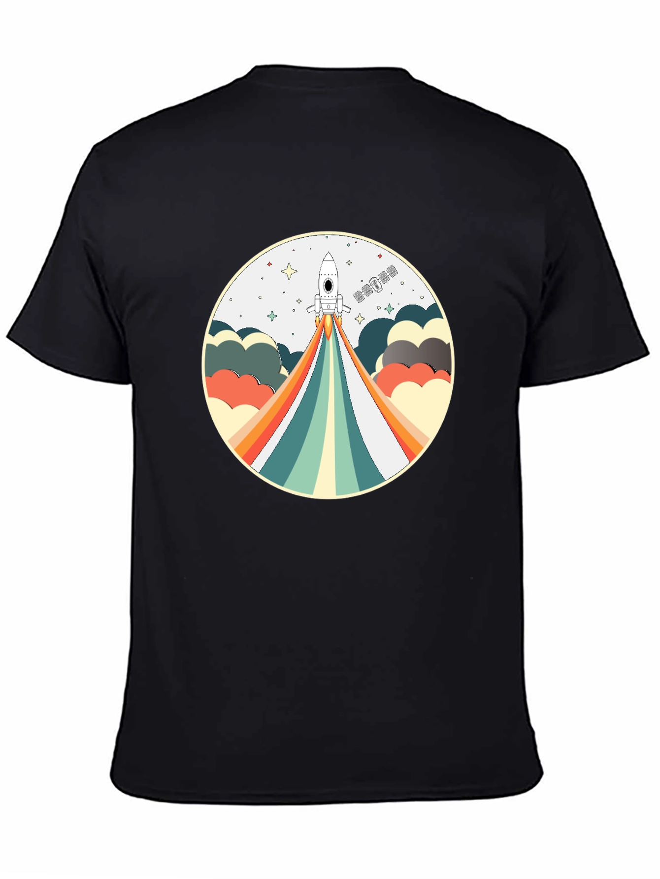 Retro Rocket Launch T-Shirt - Space Adventure Tee