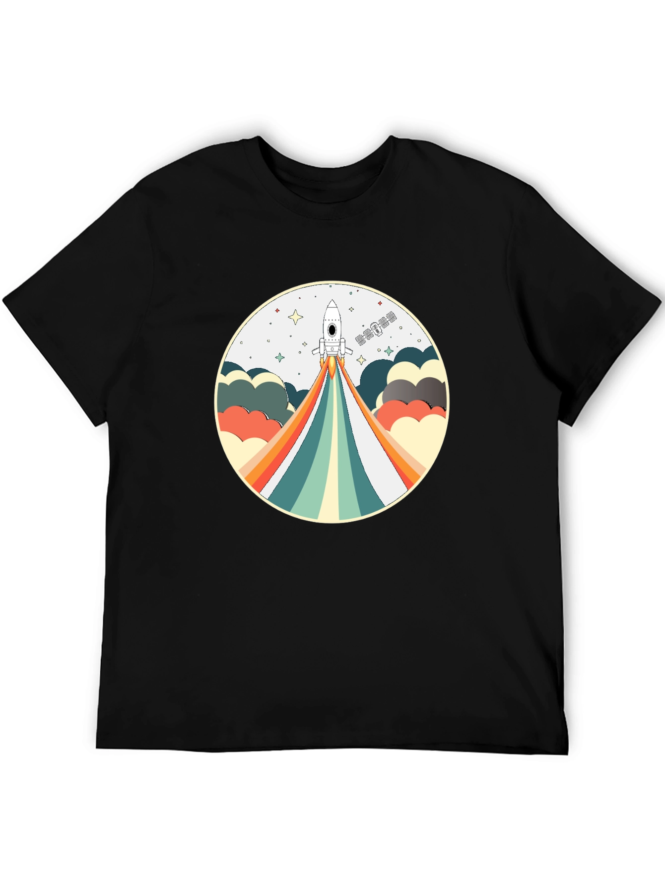 Retro Rocket Launch T-Shirt - Space Adventure Tee