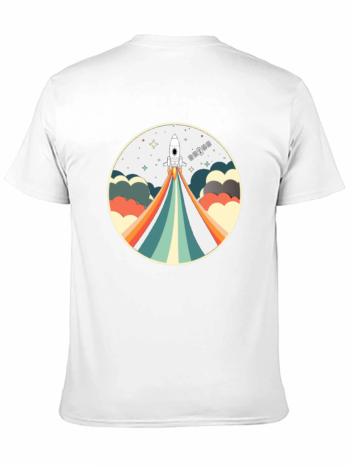 Retro Rocket Launch T-Shirt - Space Adventure Tee