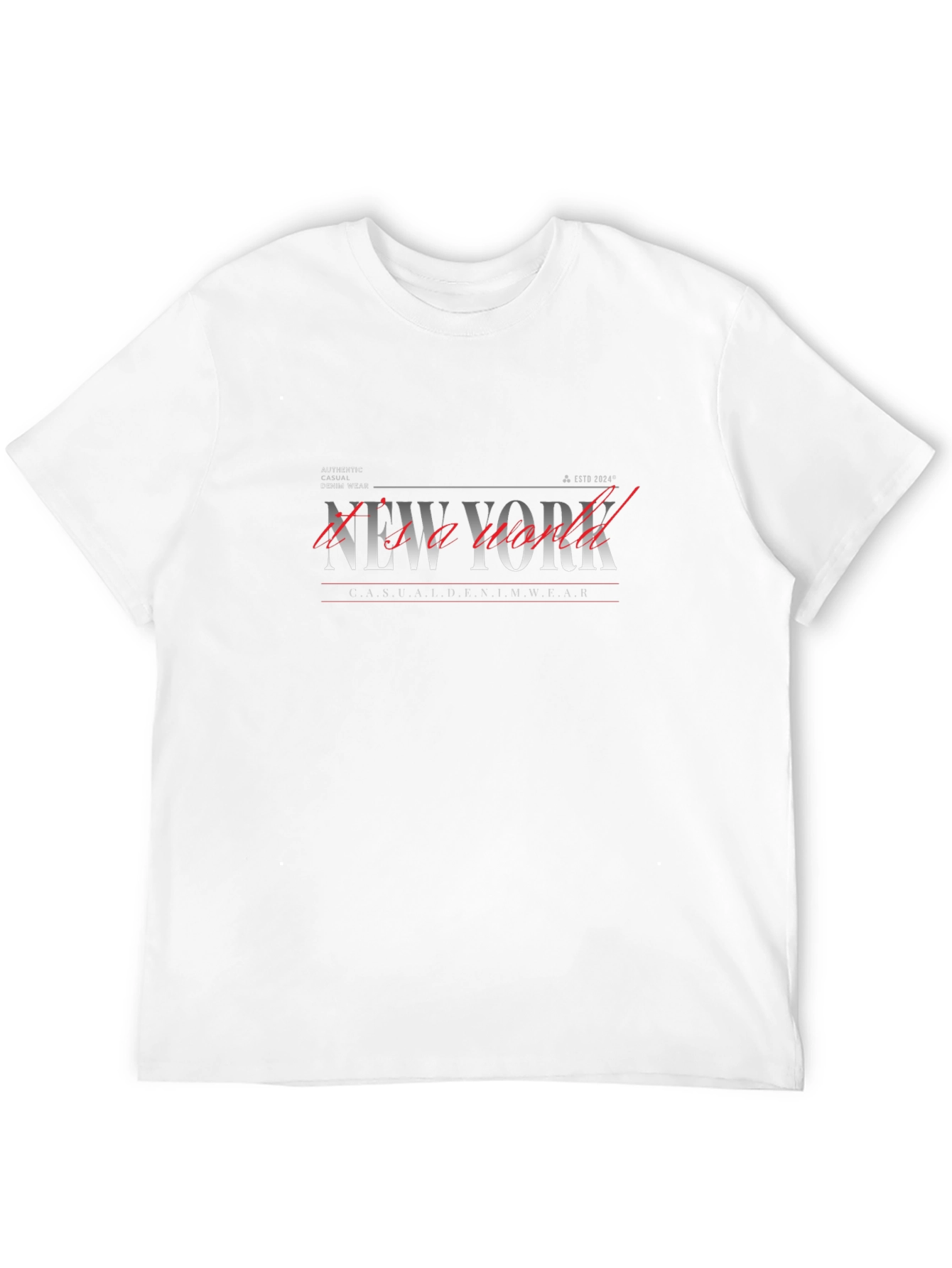New York Graphic Print Black T-Shirt Casual Wear