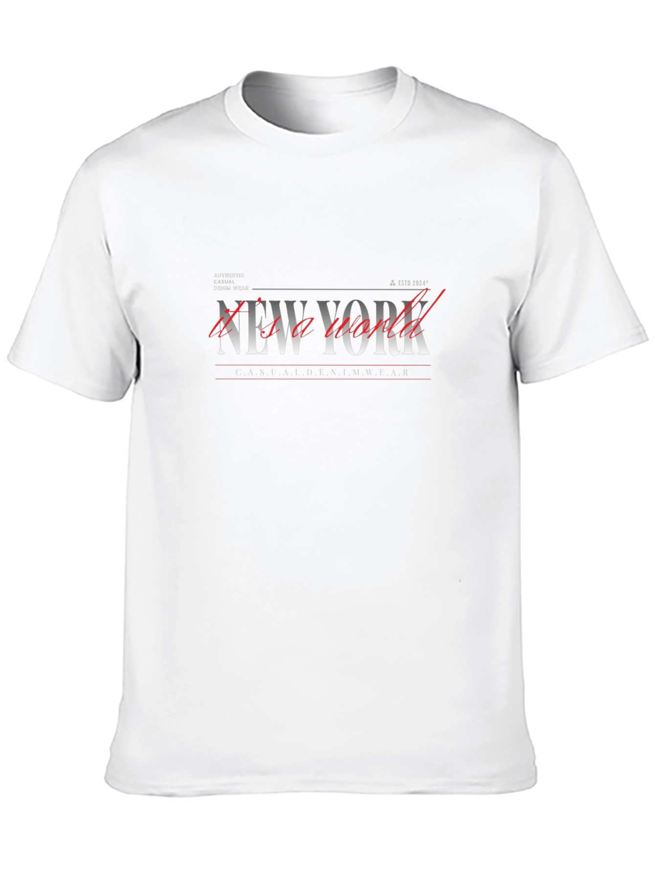 New York Graphic Print Black T-Shirt Casual Wear