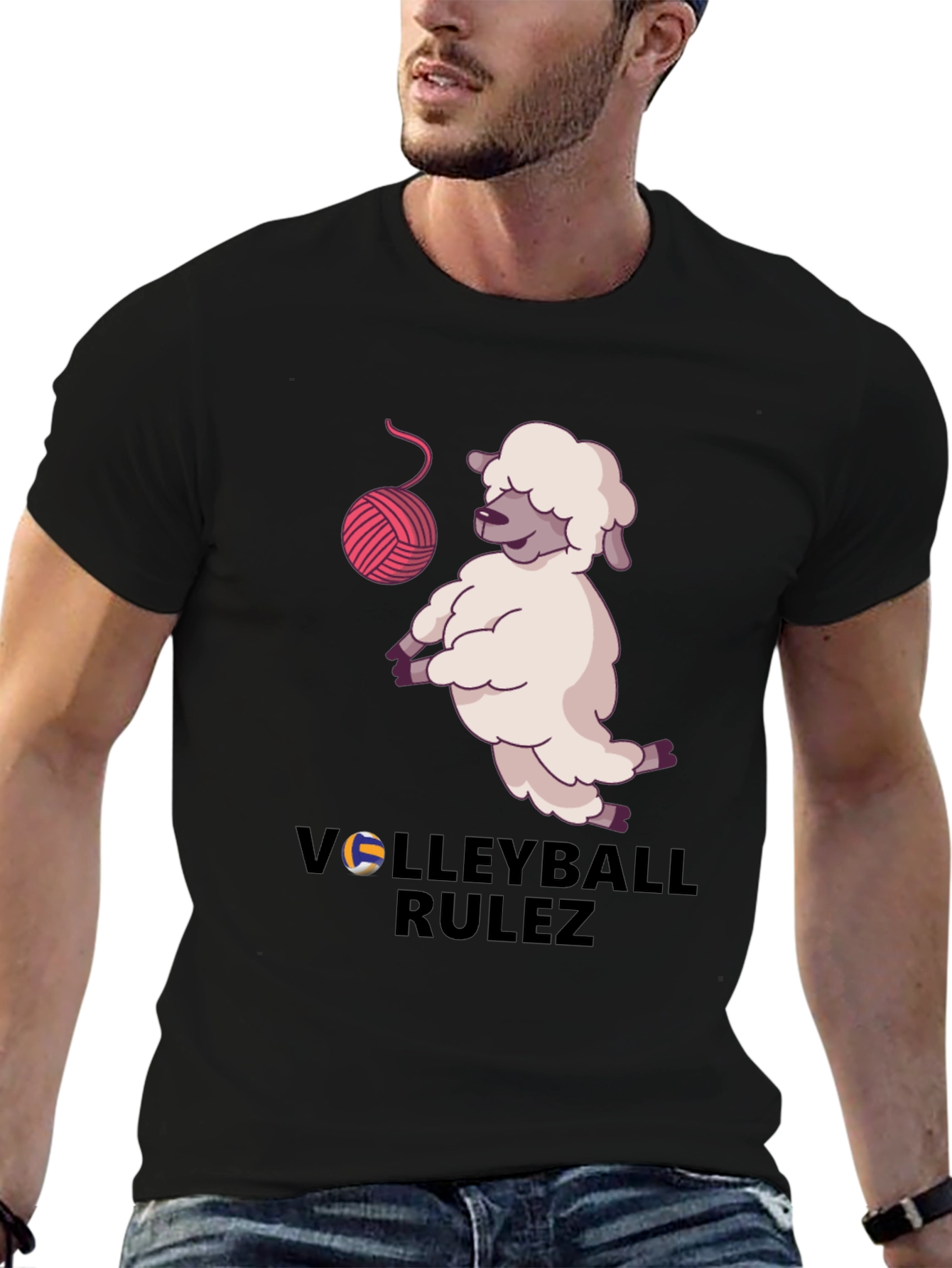 Volleyball Rulez Sheep T-Shirt