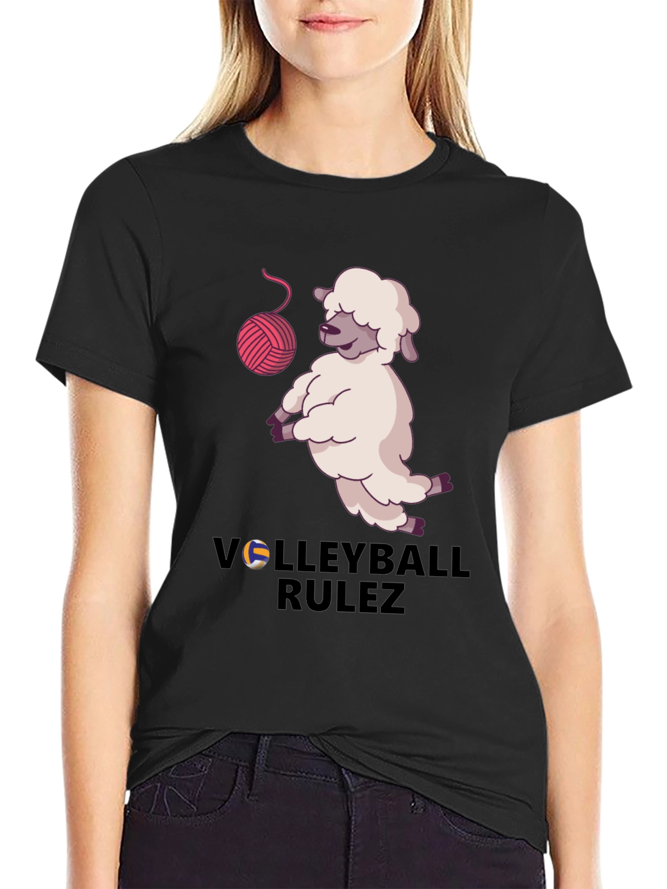 Volleyball Rulez Sheep T-Shirt