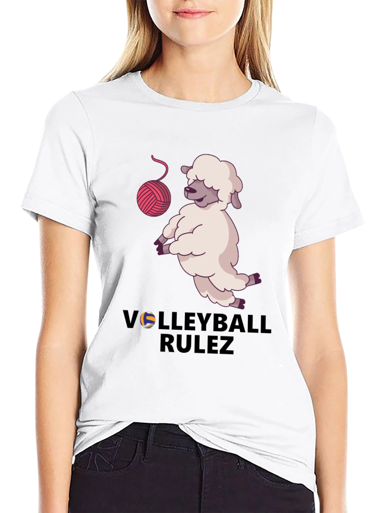 Volleyball Rulez Sheep T-Shirt
