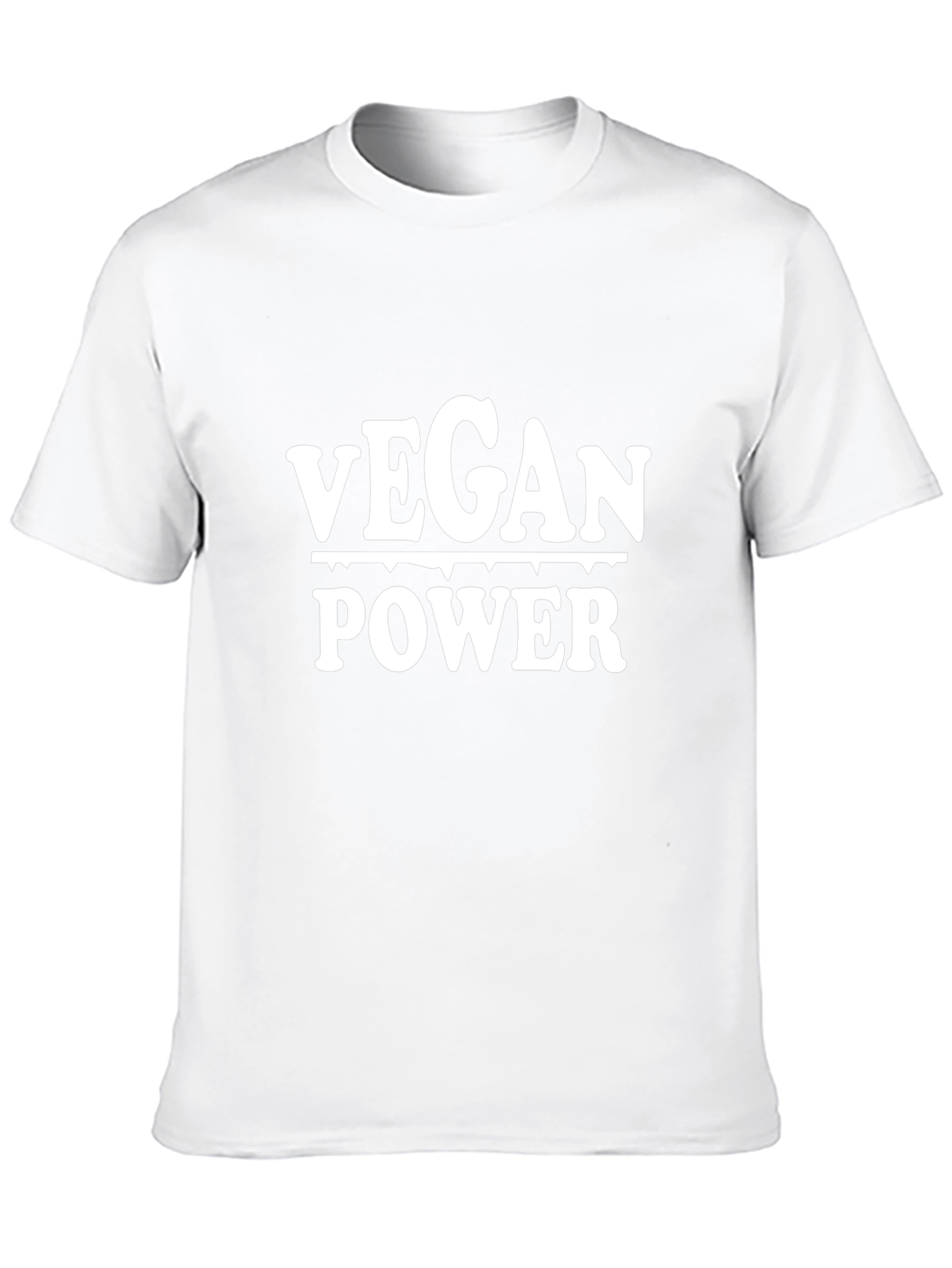 Vegan Power Graphic T-Shirt -  Black Crew Neck Tee