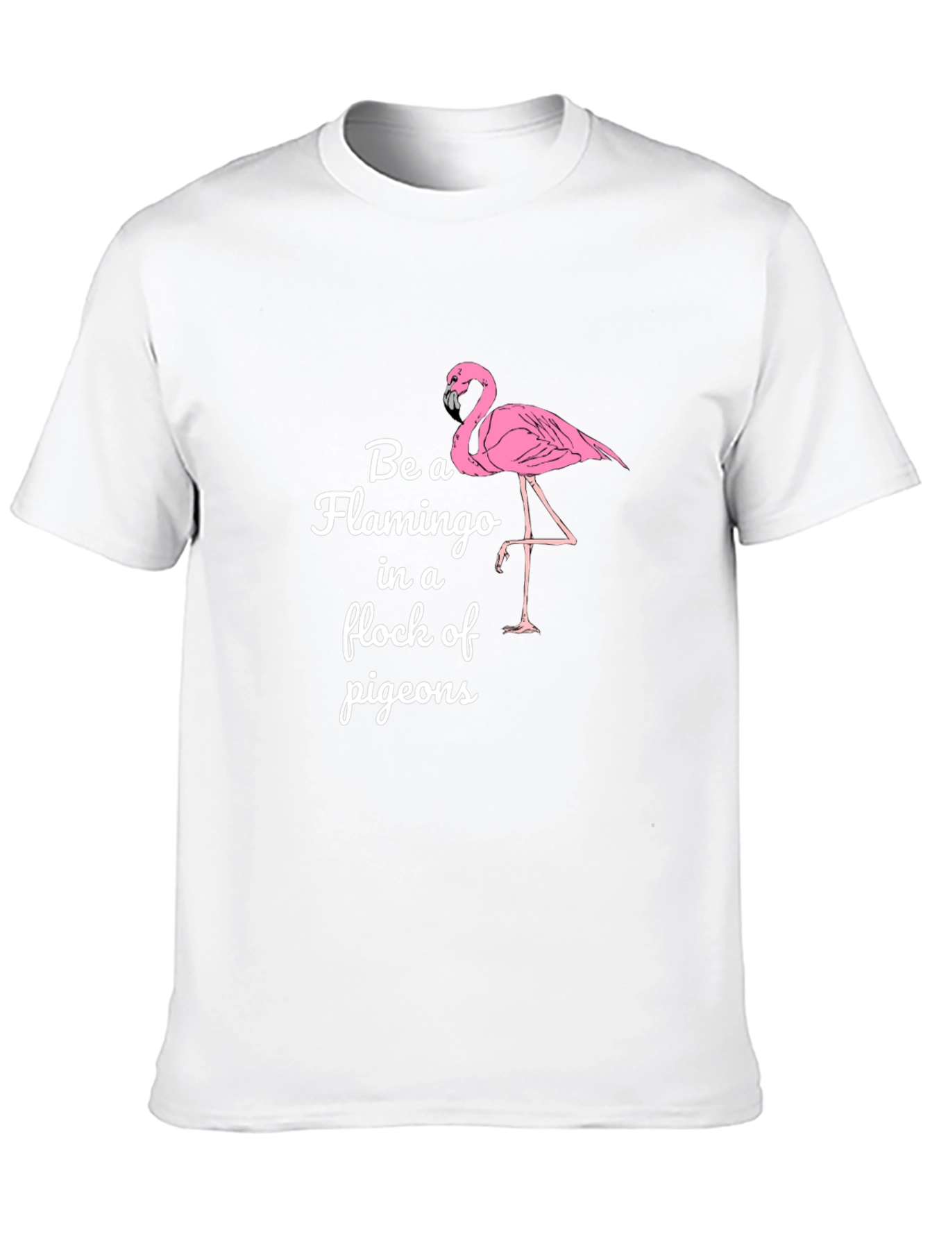 Be a Flamingo Black Graphic T-Shirt