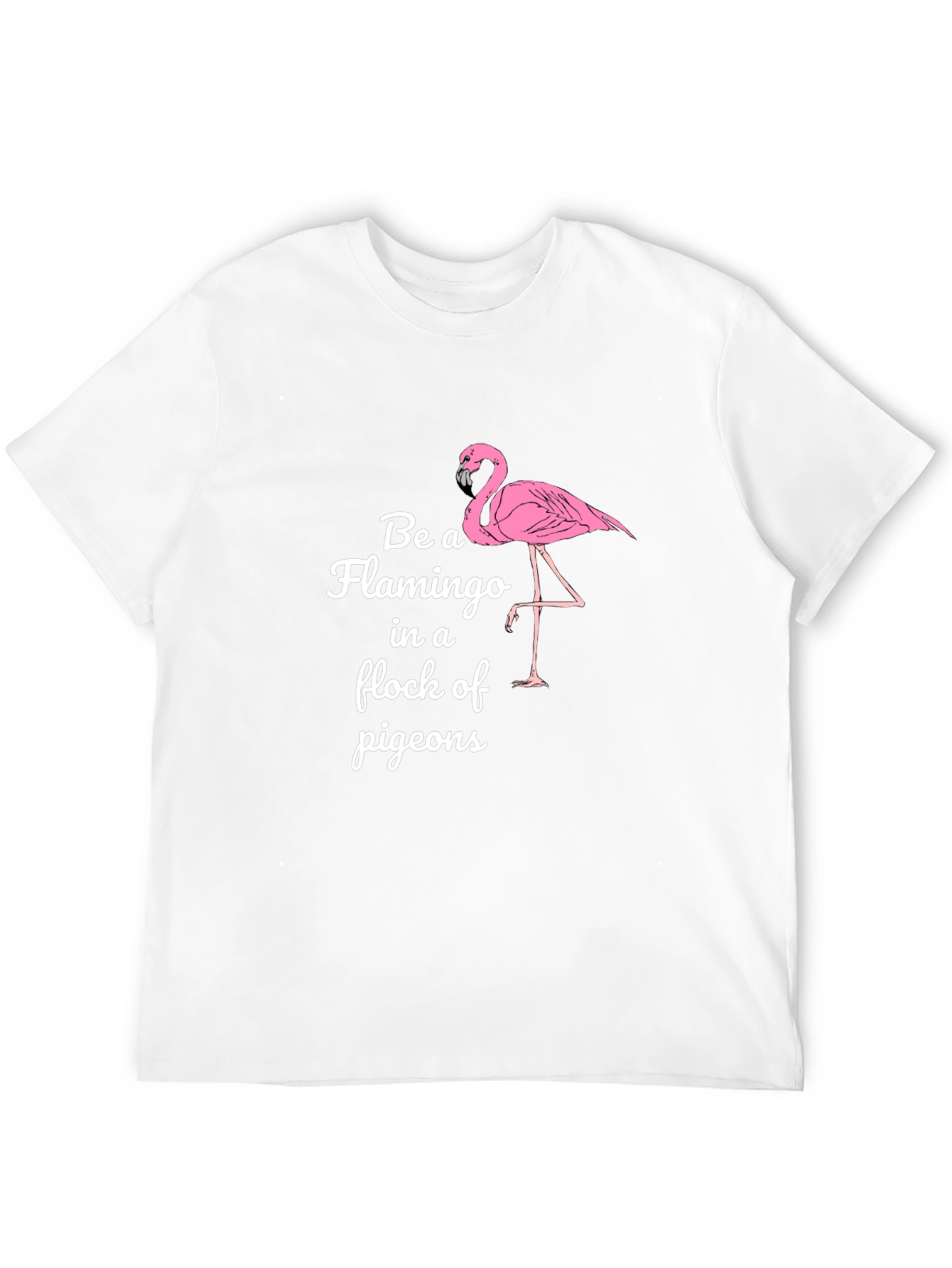 Be a Flamingo Black Graphic T-Shirt