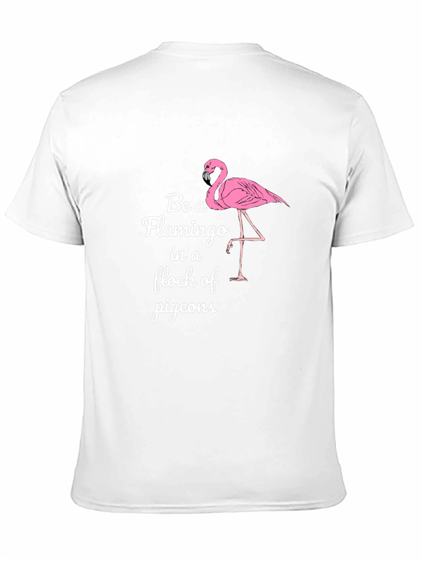 Be a Flamingo Black Graphic T-Shirt