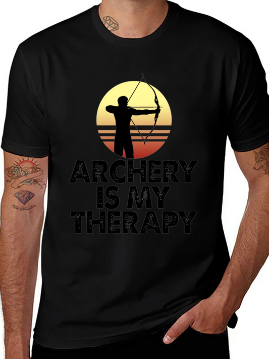 Archery Is My Therapy T-Shirt - Archer Silhouette Graphic Tee