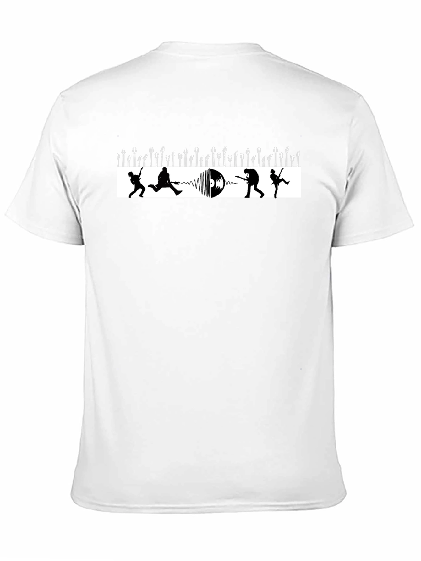 Rock Band Silhouette Graphic Tee - Black