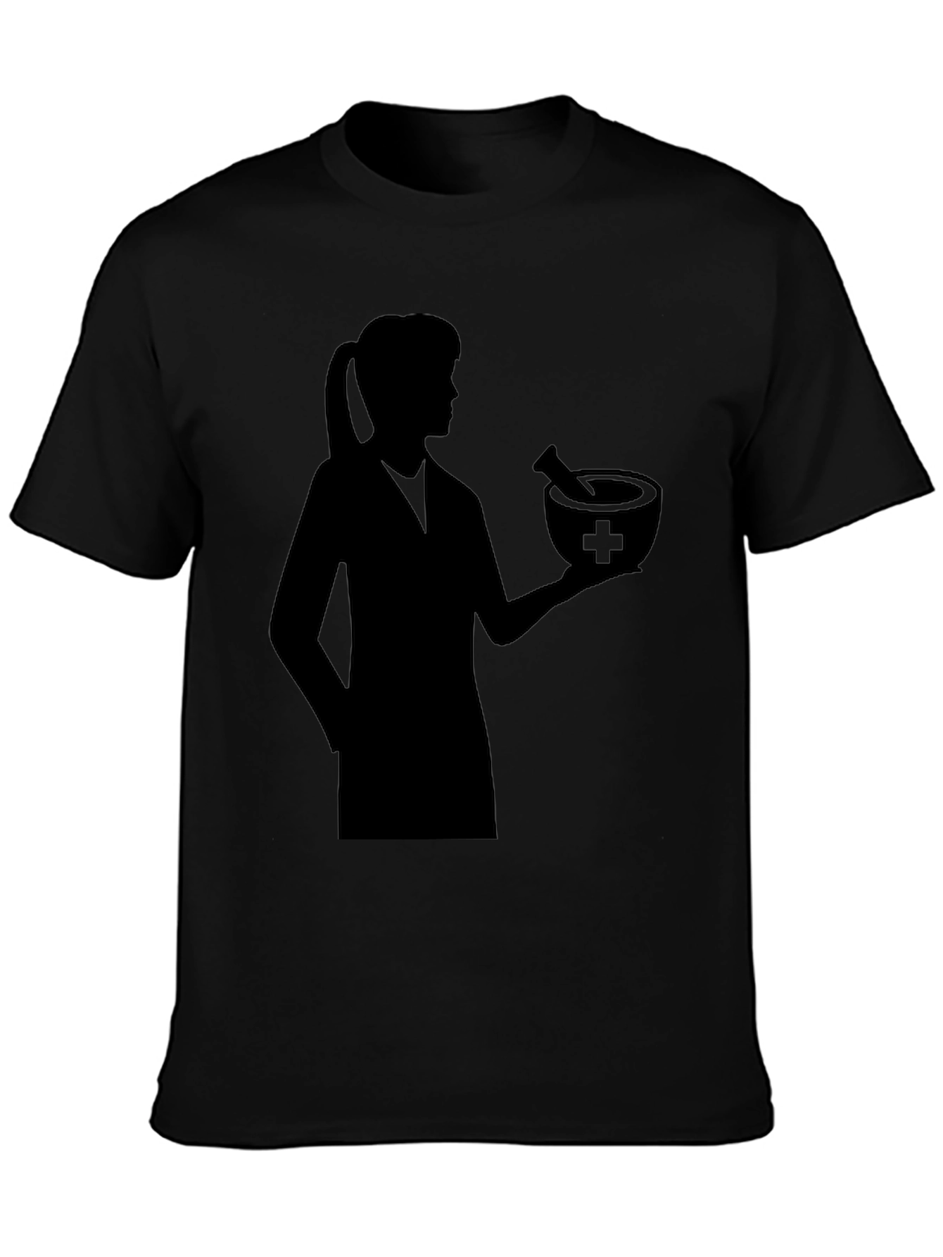 Pharmacist Silhouette Black T-Shirt