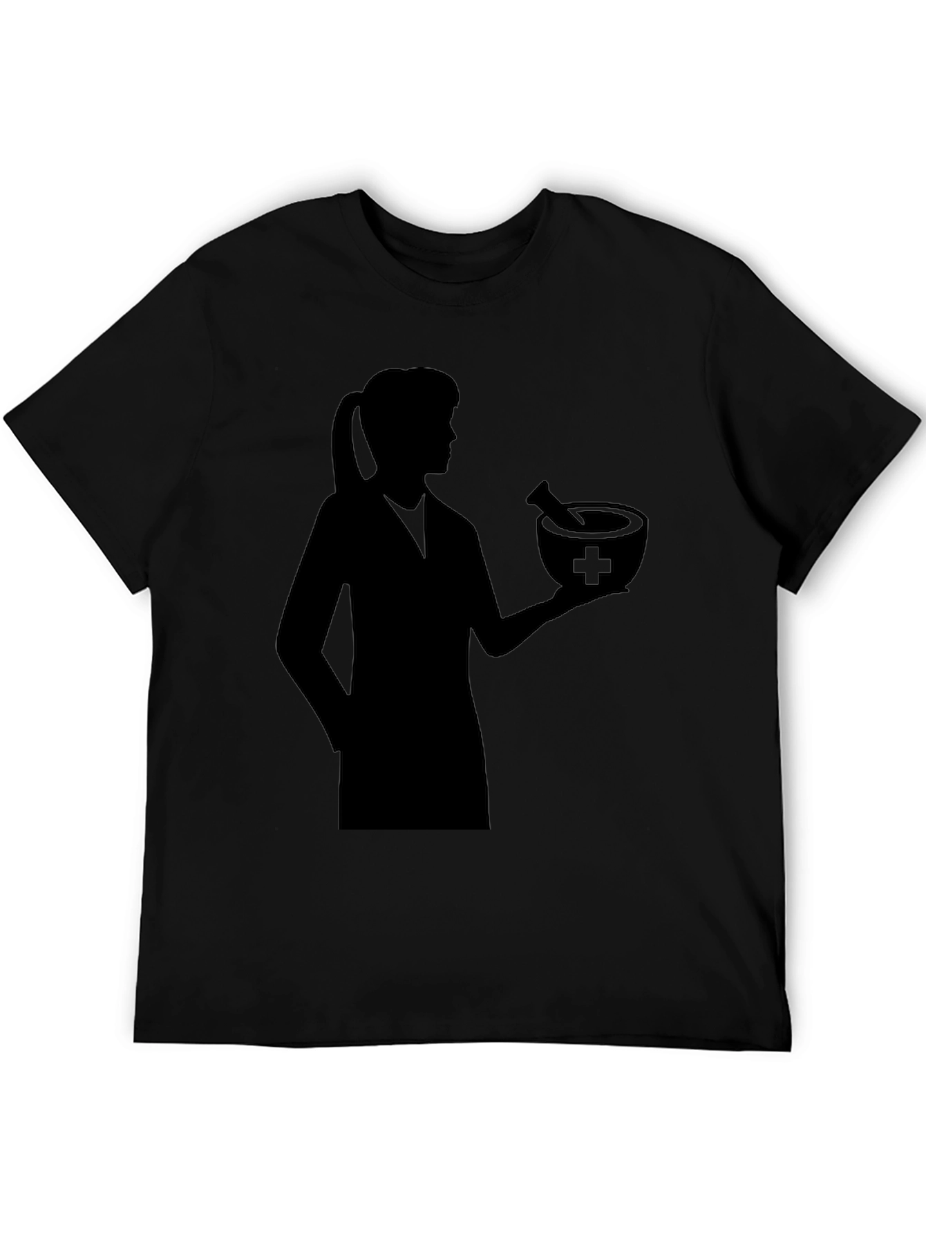 Pharmacist Silhouette Black T-Shirt