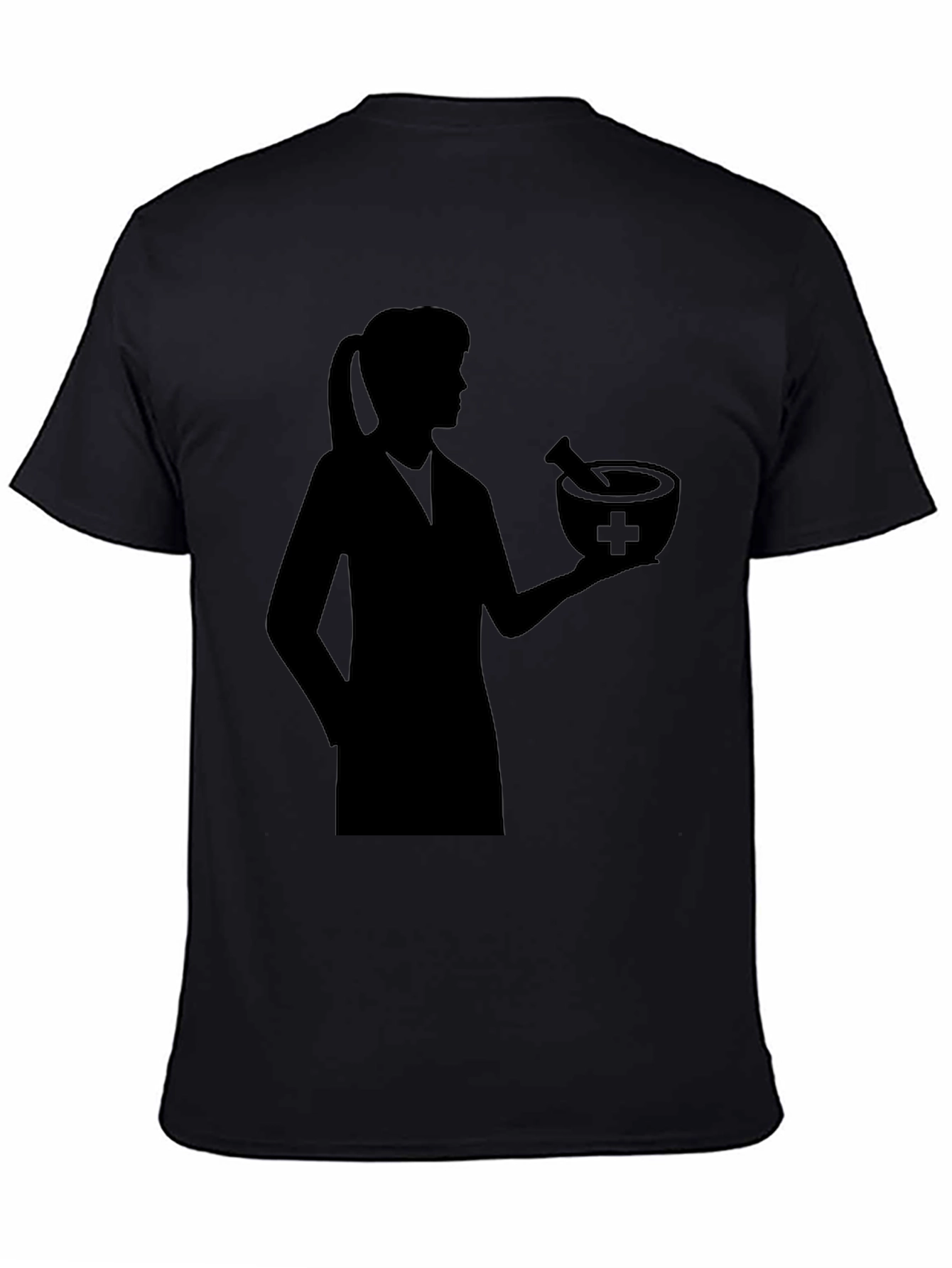 Pharmacist Silhouette Black T-Shirt