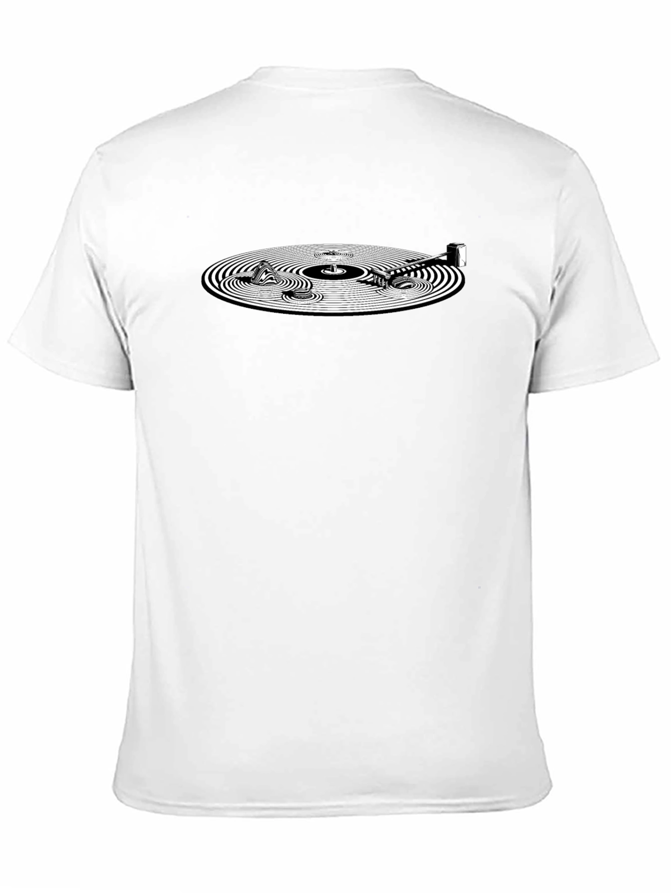 Vinyl Record Graphic Tee - Black