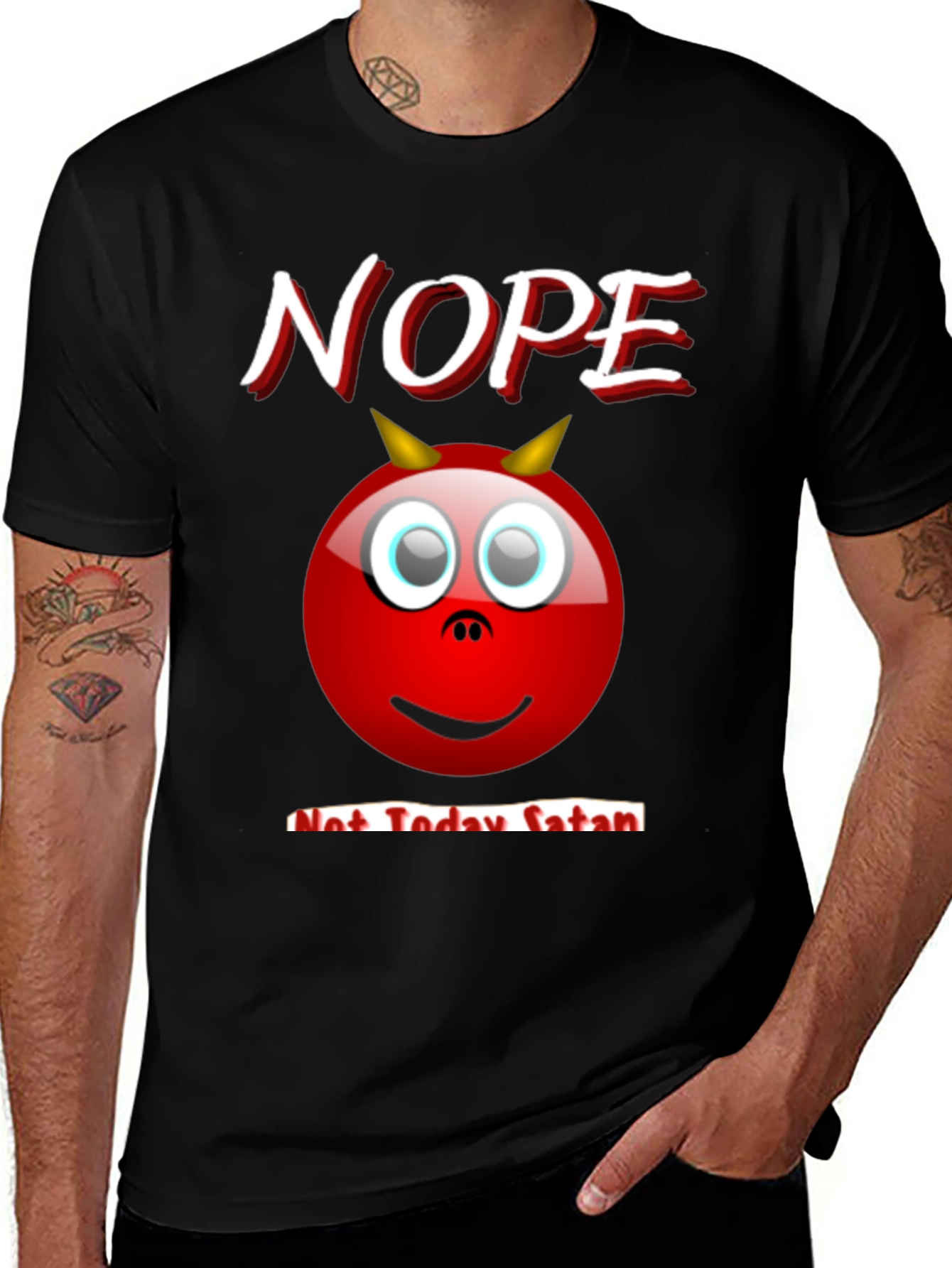 Nope Not Today Satan Graphic T-Shirt