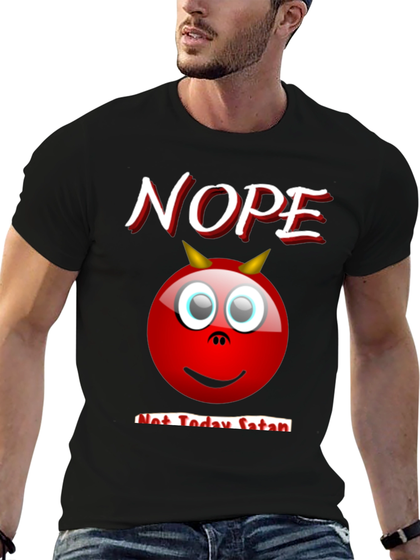 Nope Not Today Satan Graphic T-Shirt
