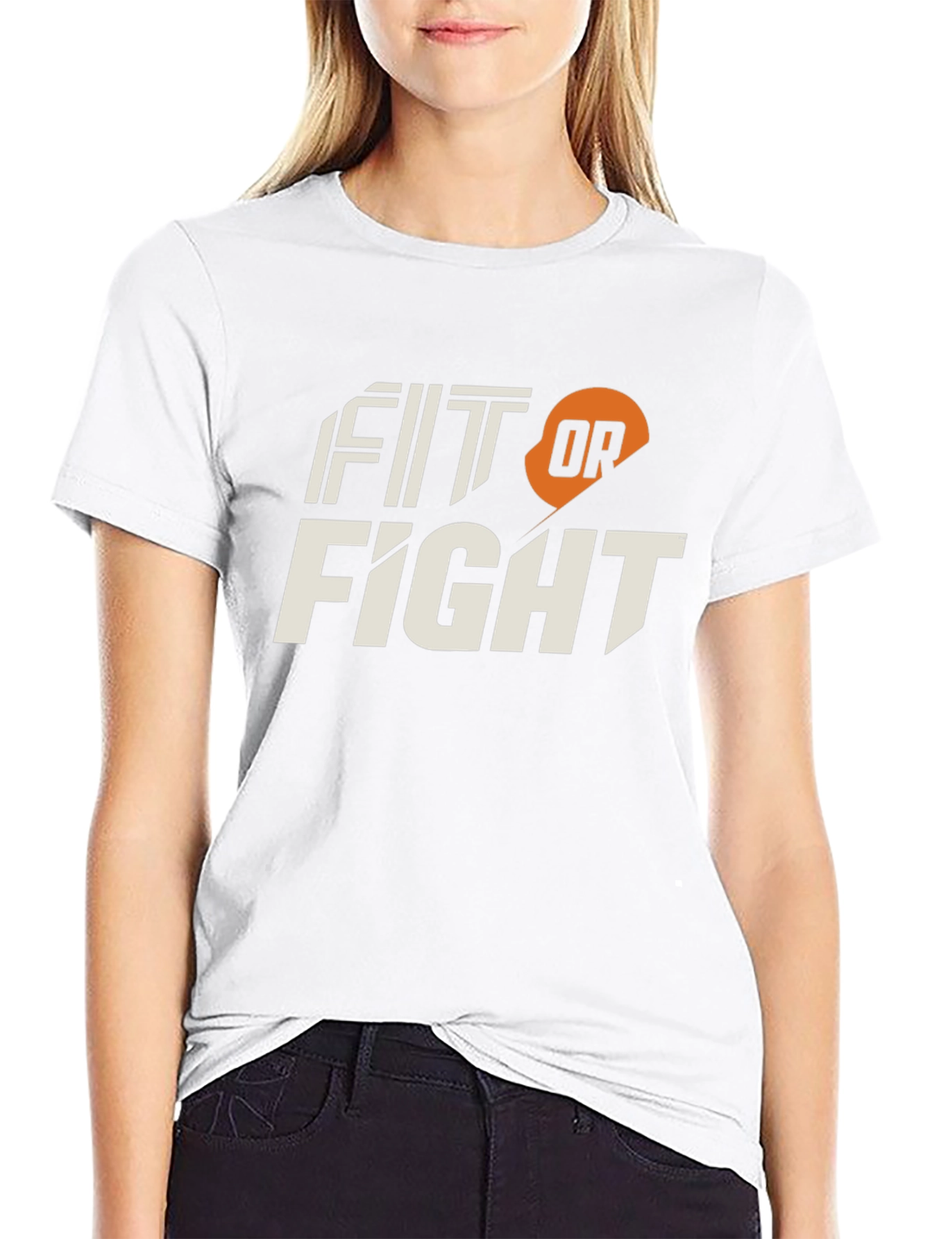 Fit or Fight Black Graphic Tee