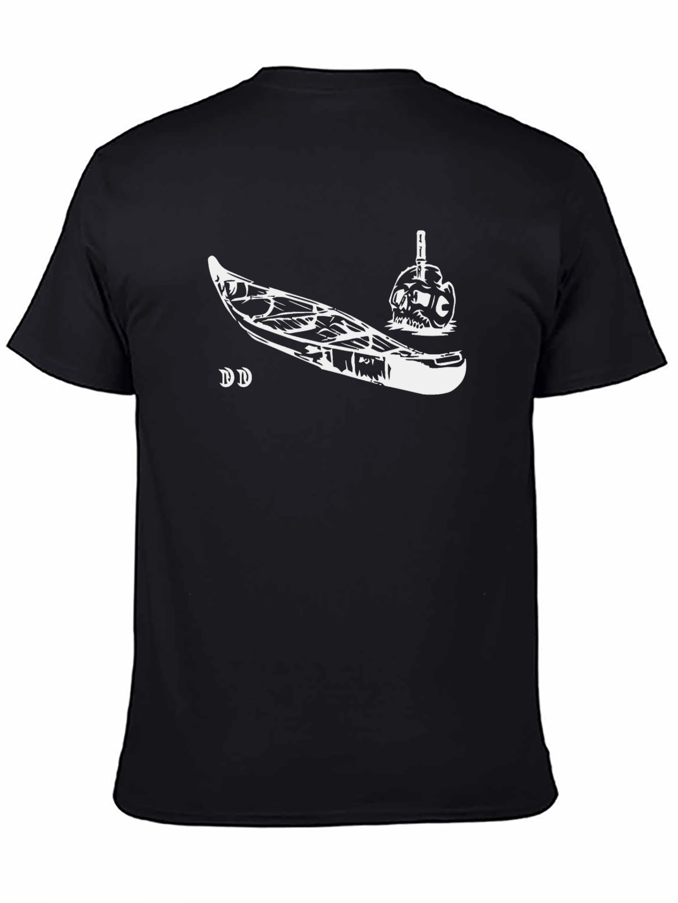 Skull & Canoe Graphic Tee - Black