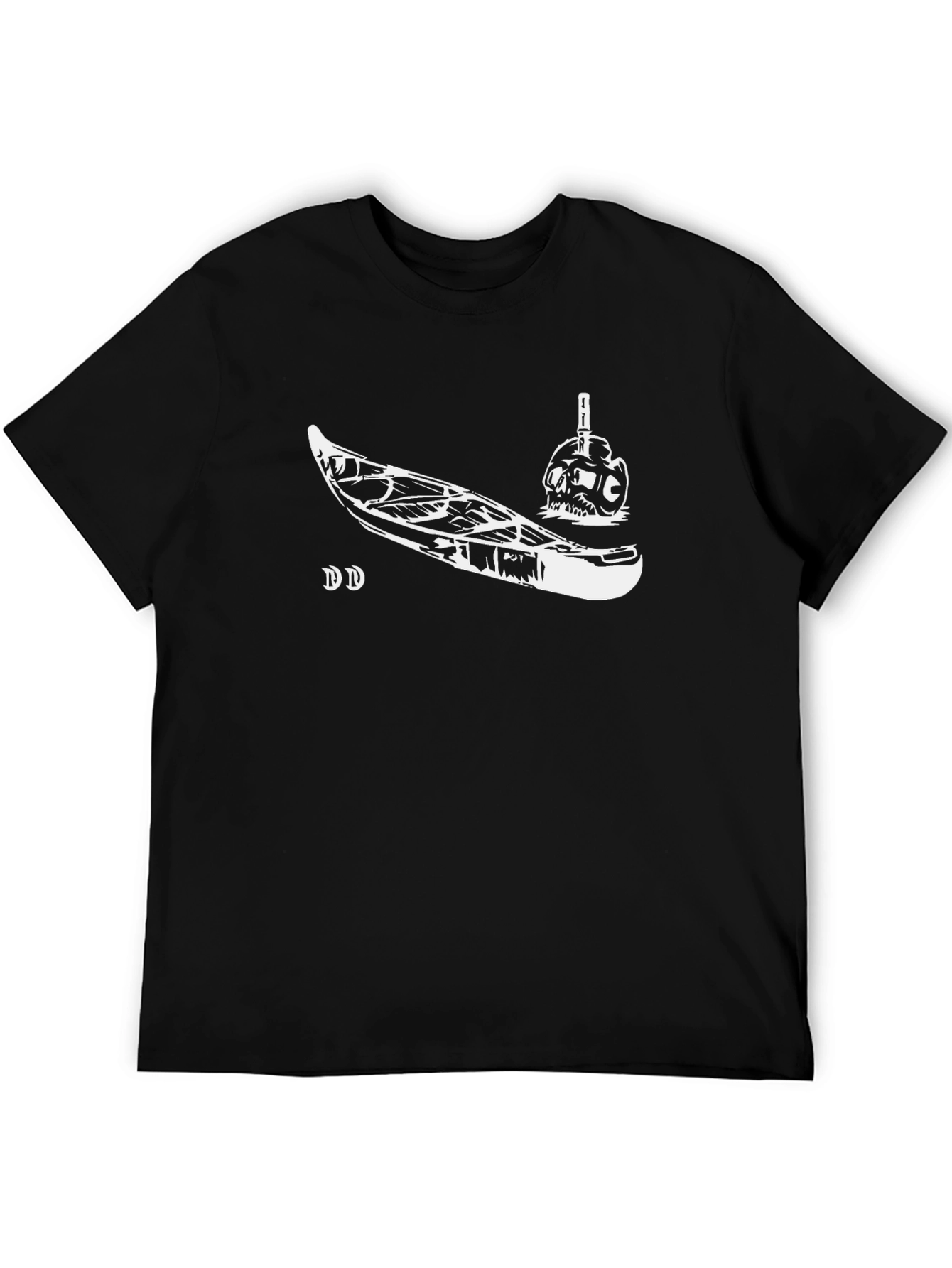 Skull & Canoe Graphic Tee - Black