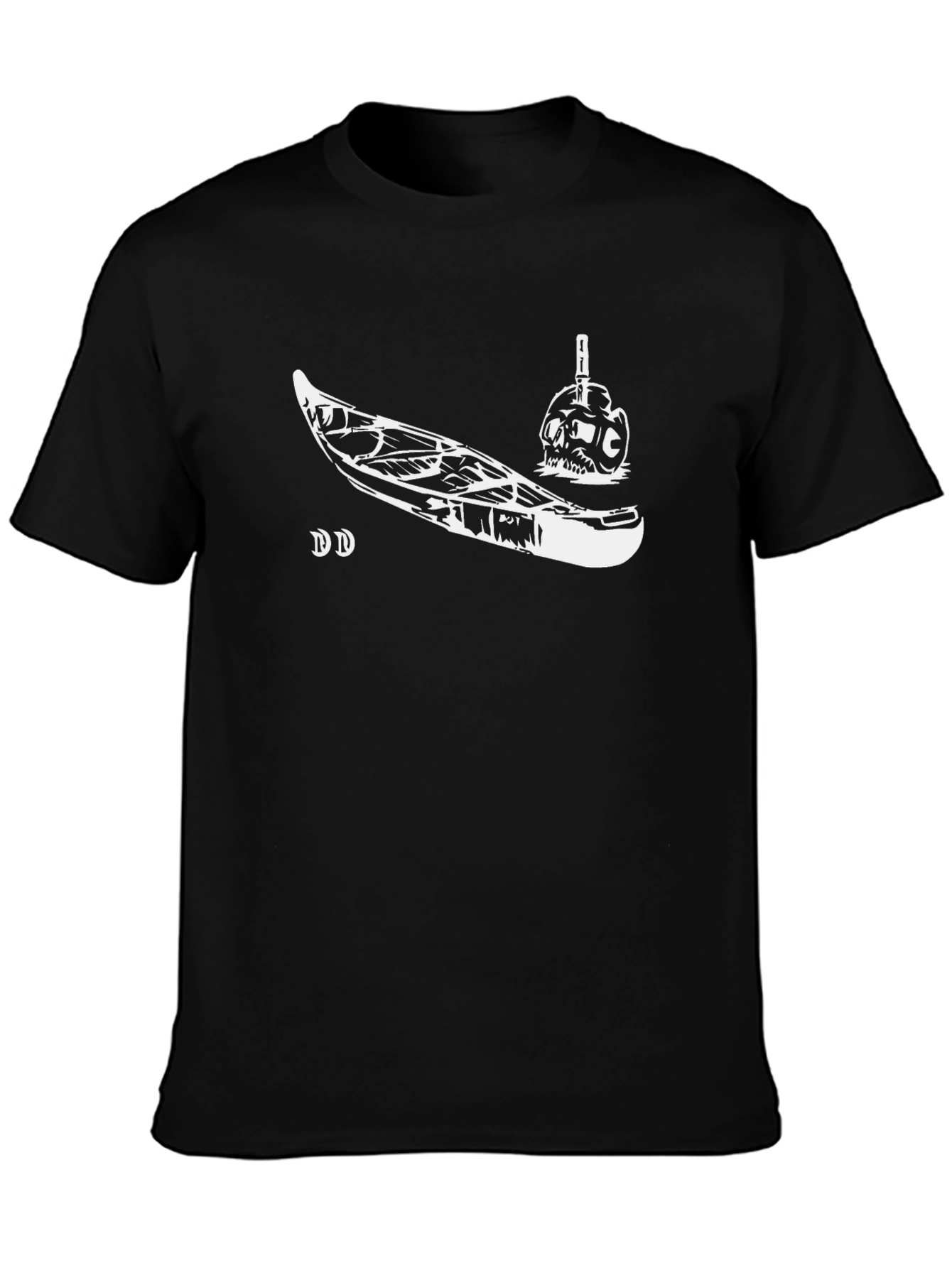 Skull & Canoe Graphic Tee - Black