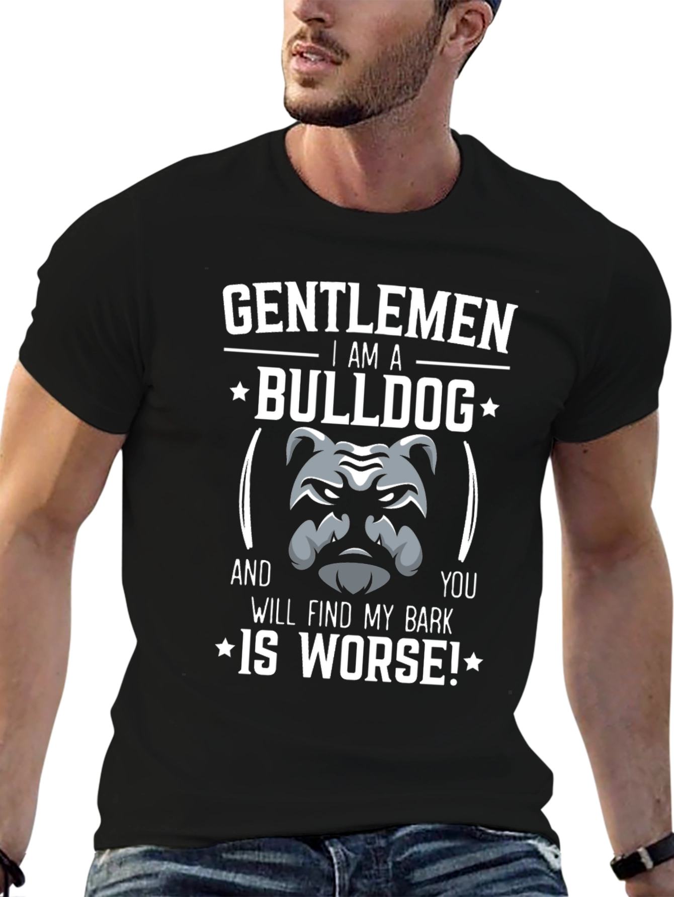 Gentlemen Bulldog Graphic Tee - Funny Dog Lover Shirt