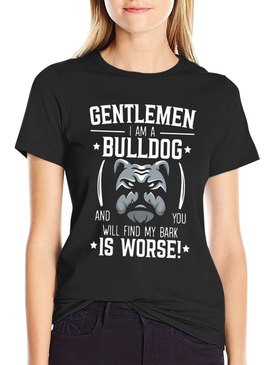 Gentlemen Bulldog Graphic Tee - Funny Dog Lover Shirt
