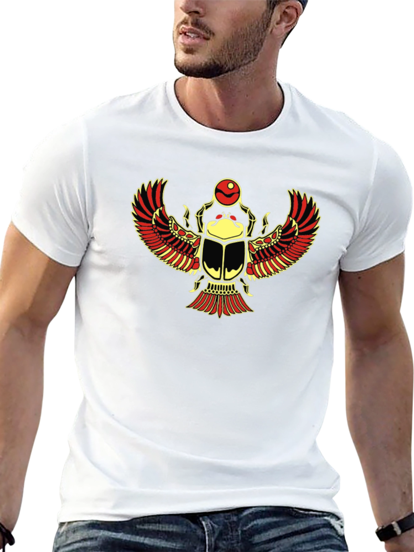 Egyptian Scarab Beetle Graphic T-Shirt