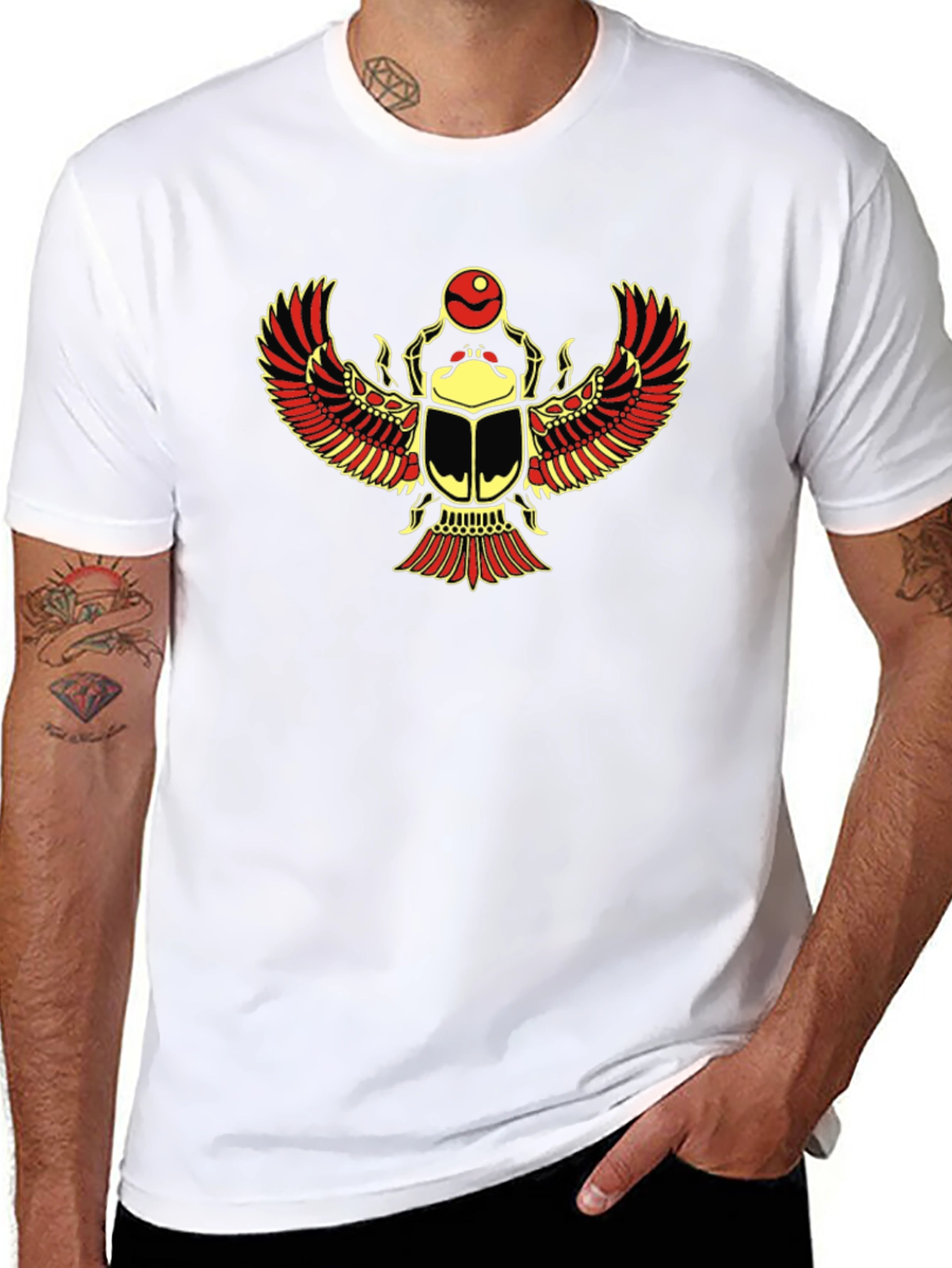 Egyptian Scarab Beetle Graphic T-Shirt