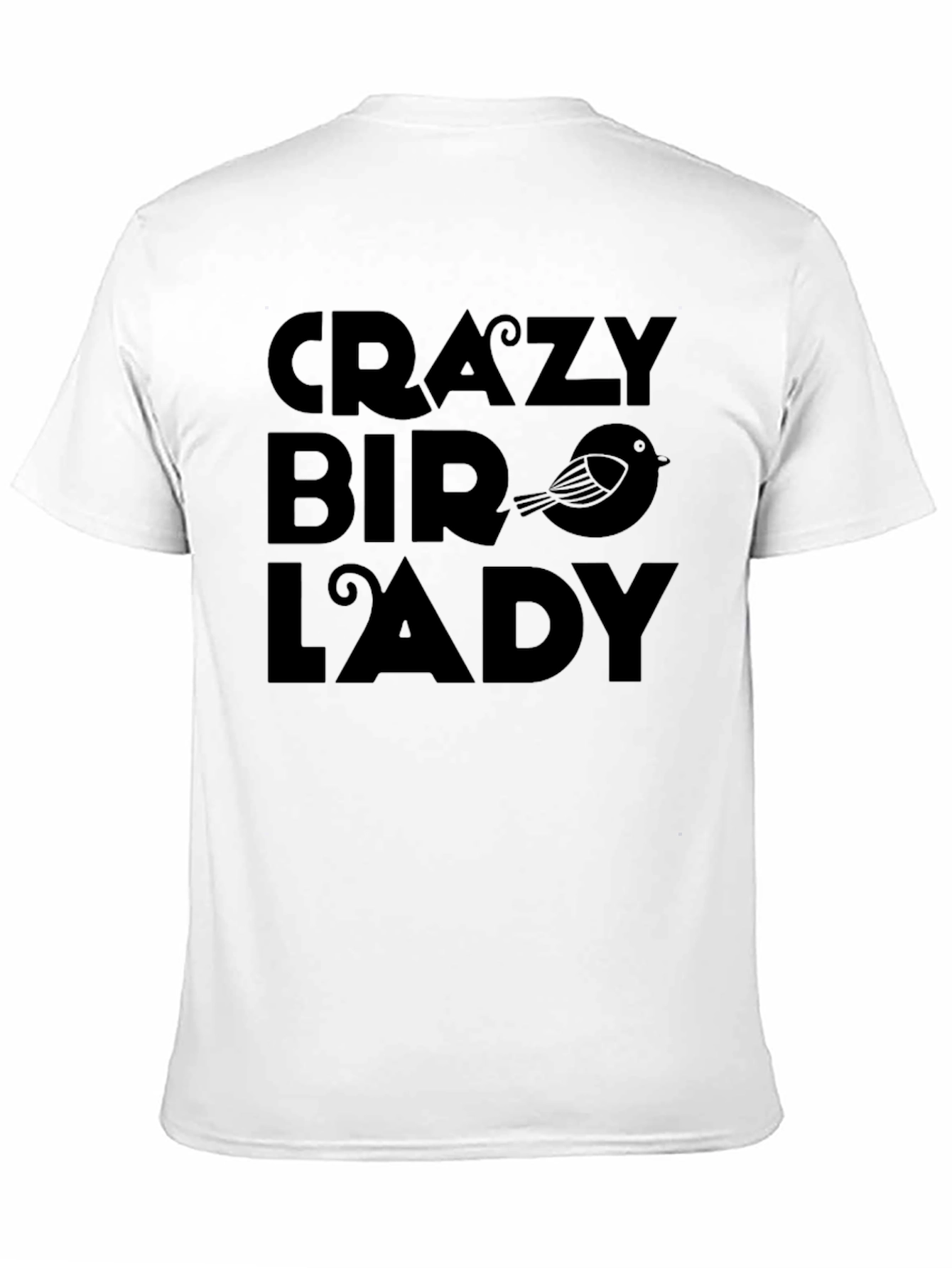 Crazy Bird Lady Graphic Tee - Unisex Cotton T-Shirt