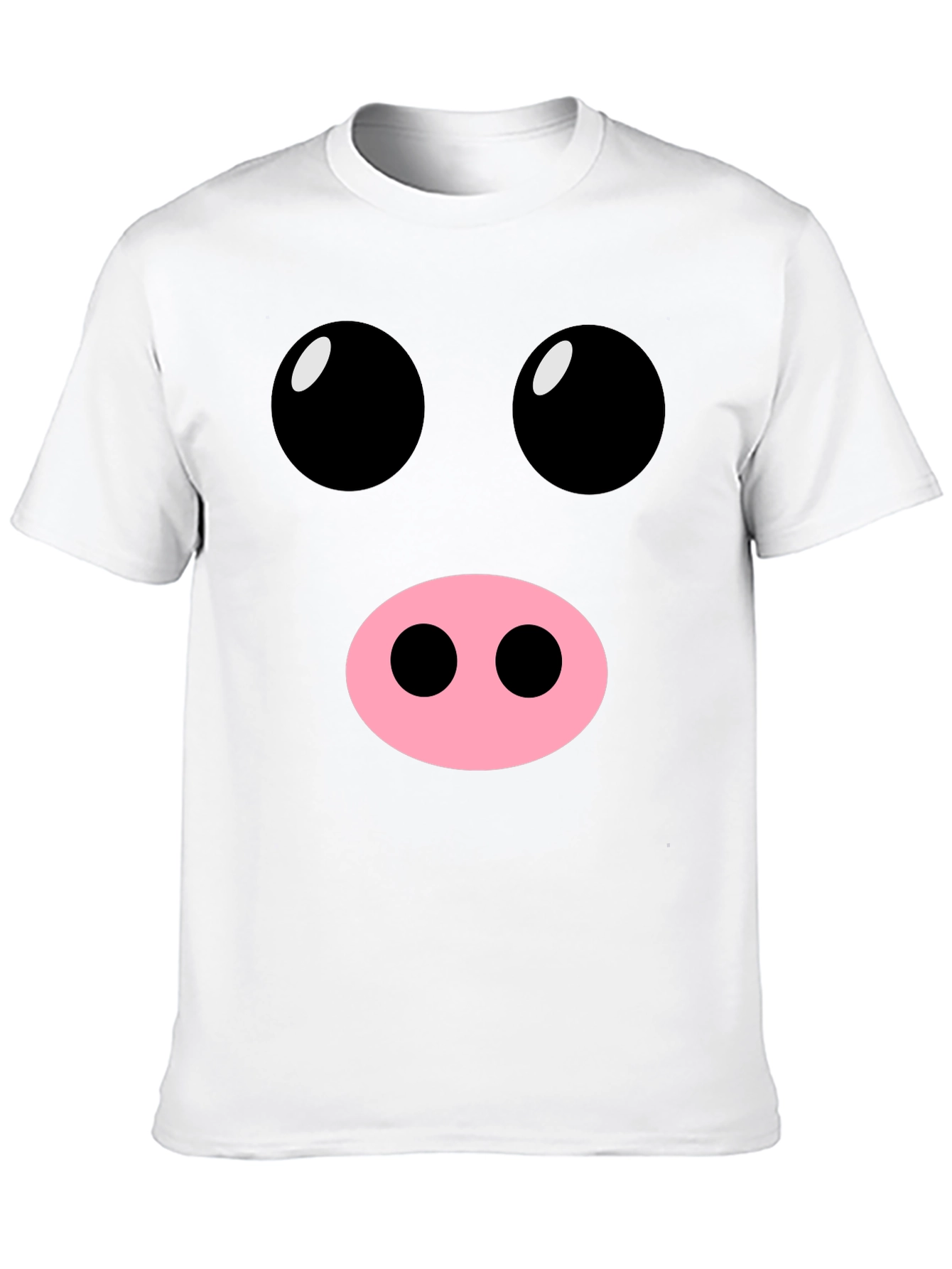 Funny Pig Face Black T-Shirt