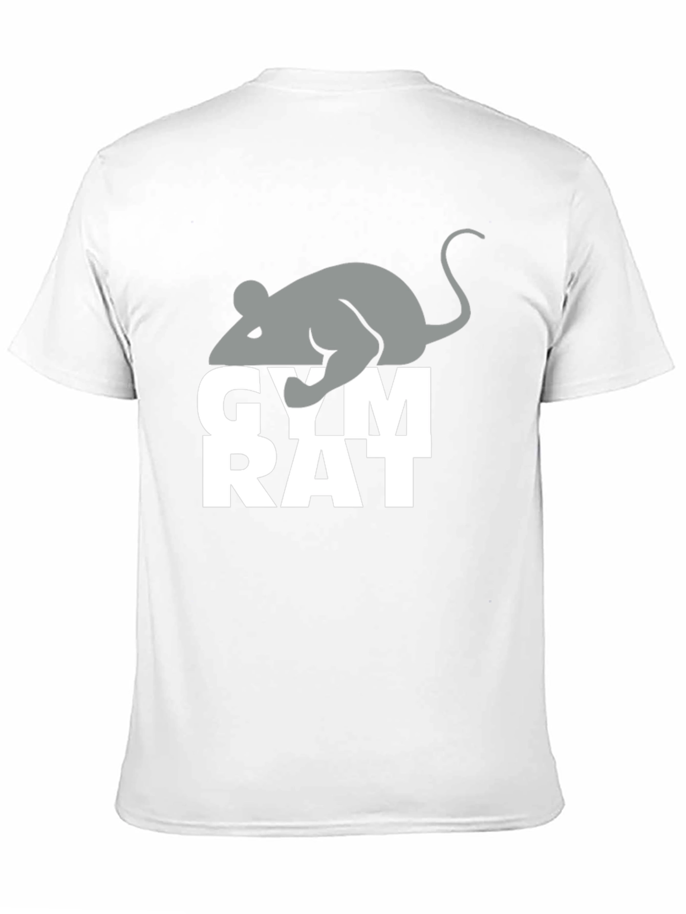 Gym Rat T-Shirt - Gray Mouse Graphic Black