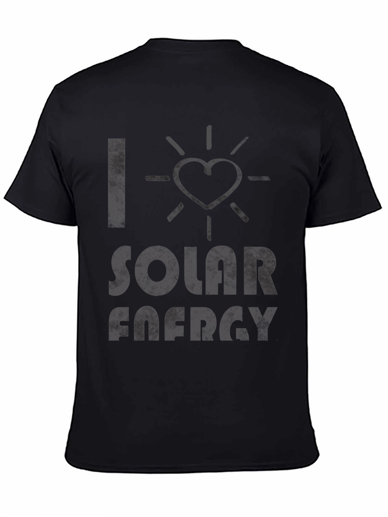 I Love Solar Energy Black T-Shirt